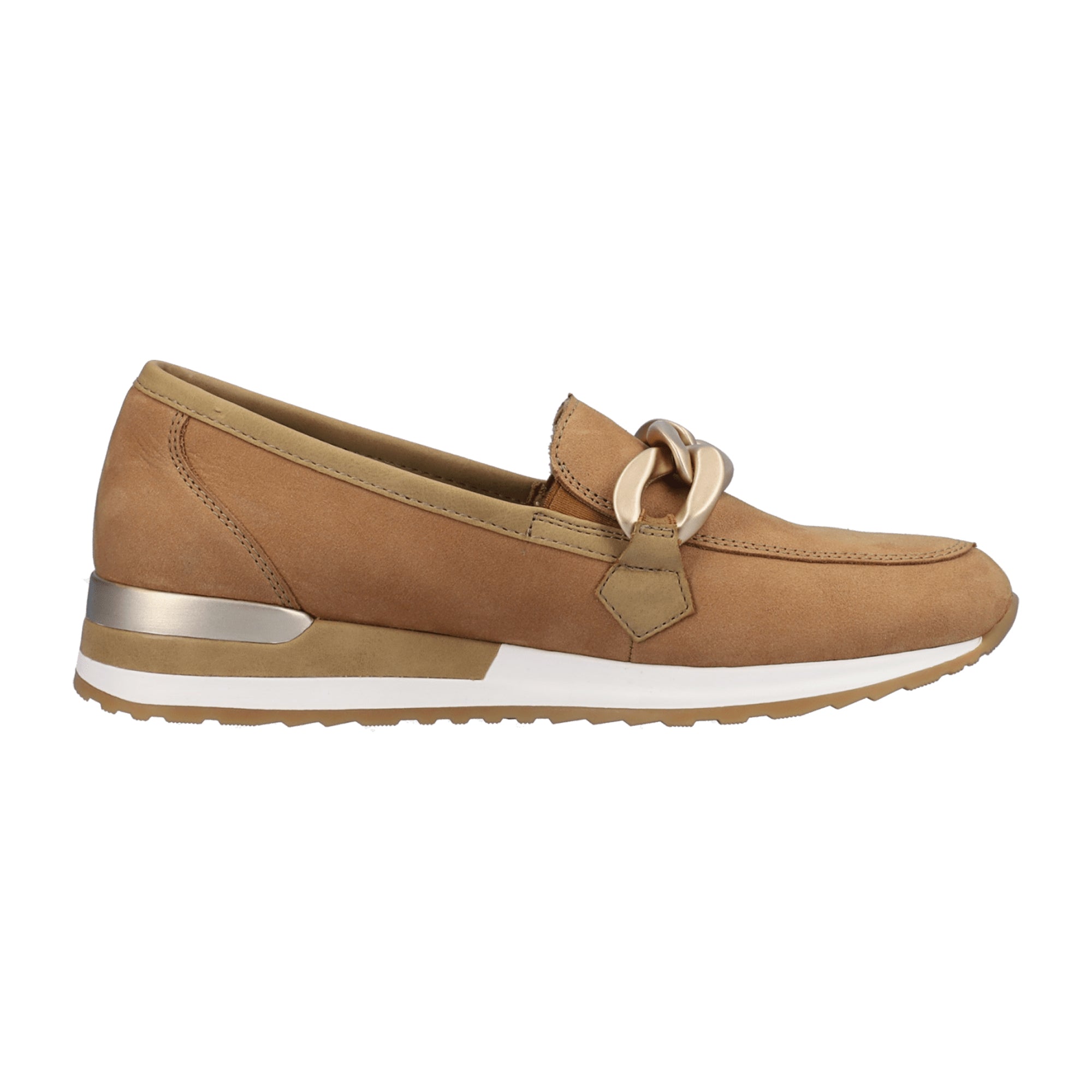 Remonte Women's Beige Slip-On Loafers with Soft Leather and Cushioned Sole