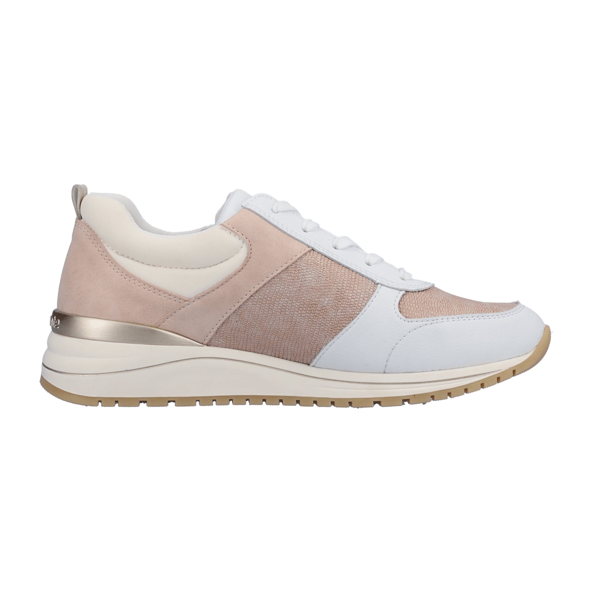 Remonte Pink Sneakers for Women with Zip and Soft Insole