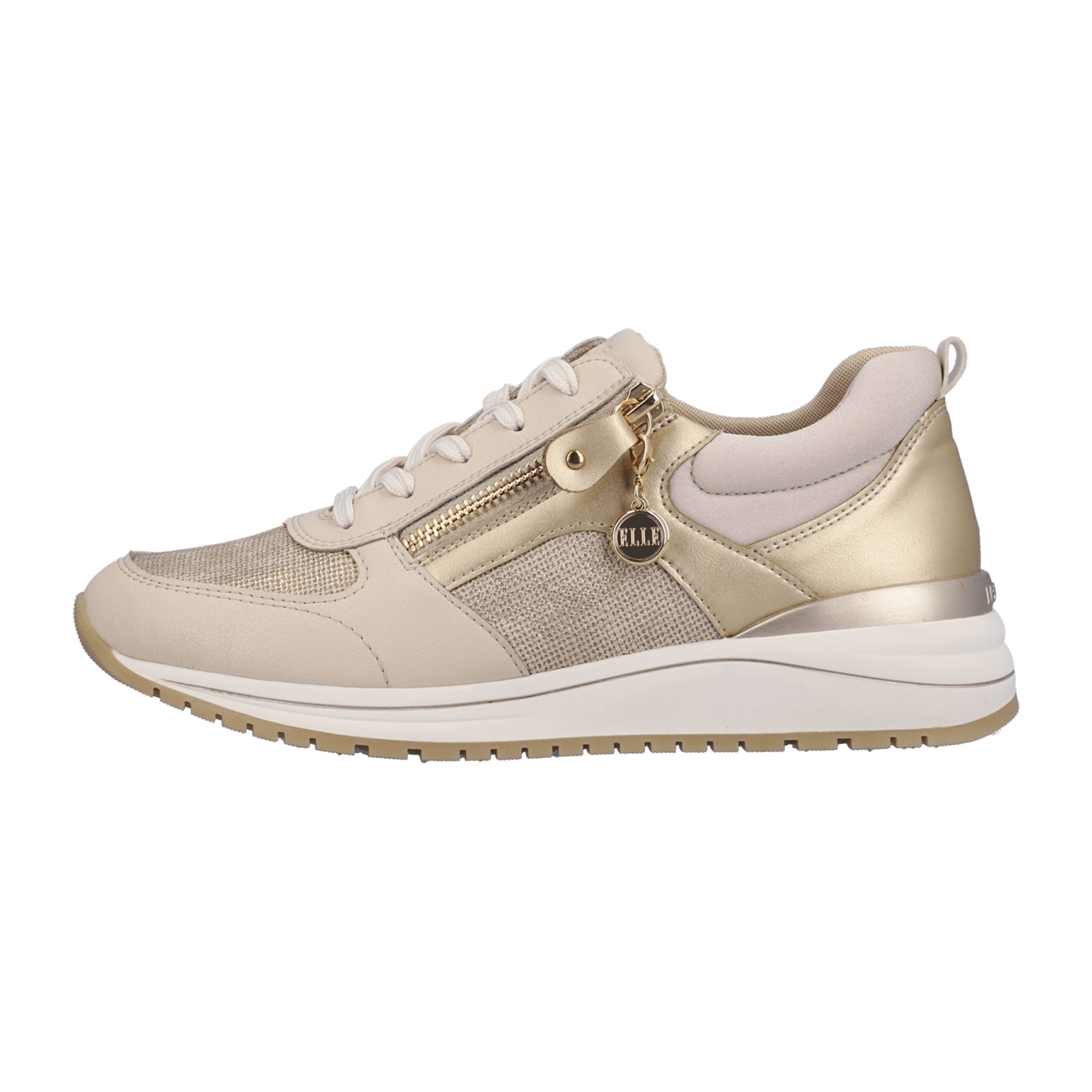 Remonte Beige Women's Sneakers R370260 Stylish Comfort with Zipper and Laces