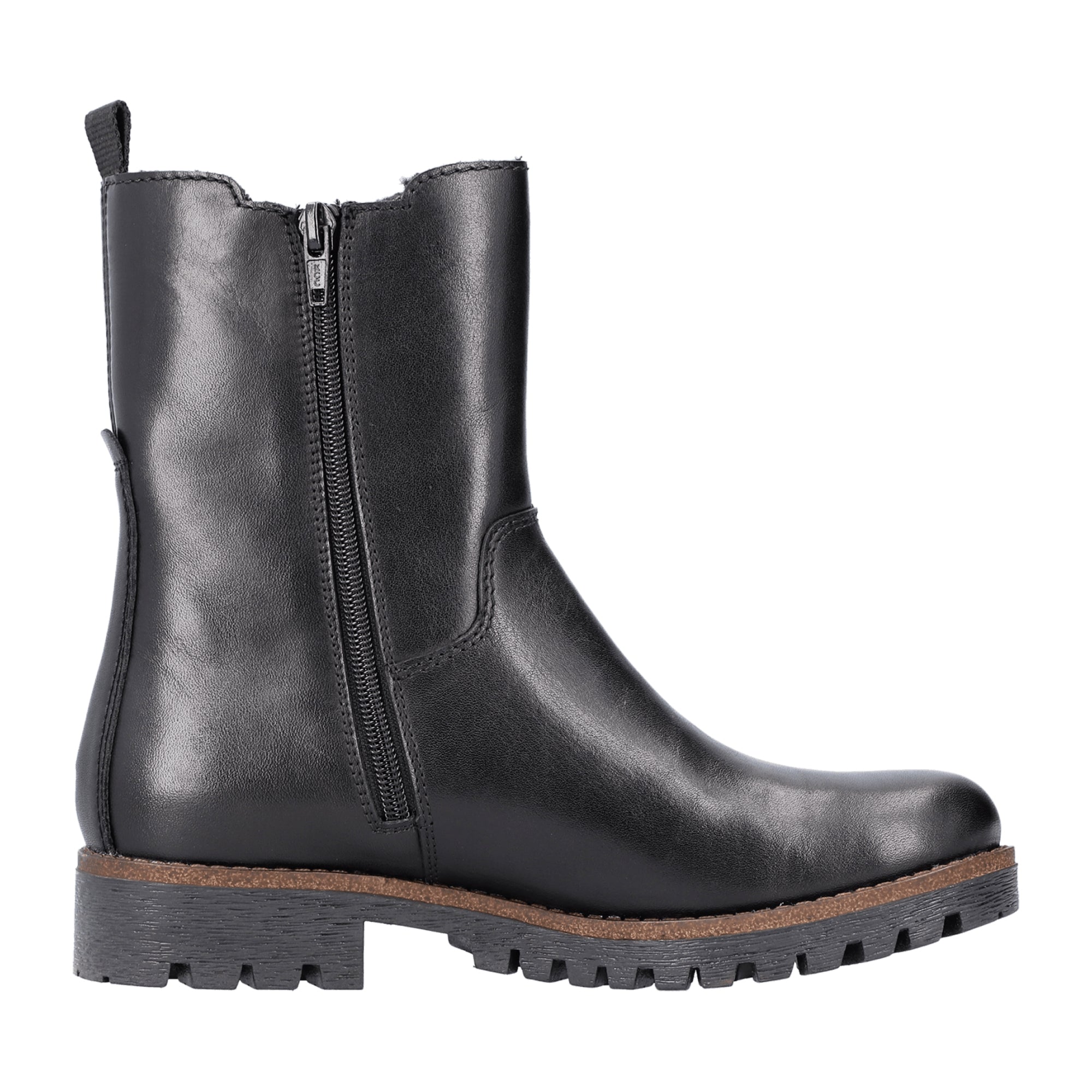 Rieker 78580-00 Women's Black Boots, Narrow to Normal Fit
