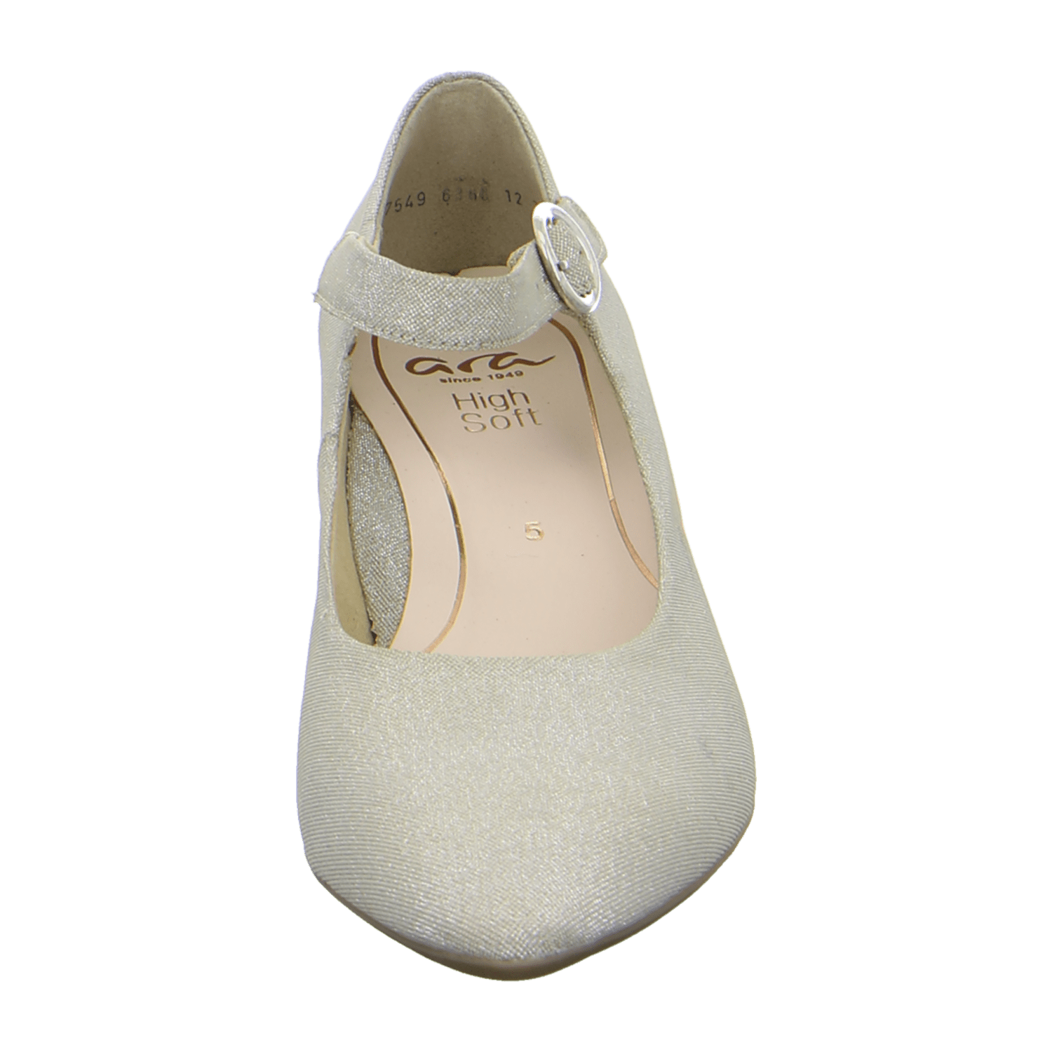 ARA LONDON Women's Beige Leather Pull-On Pumps with Leather Lining