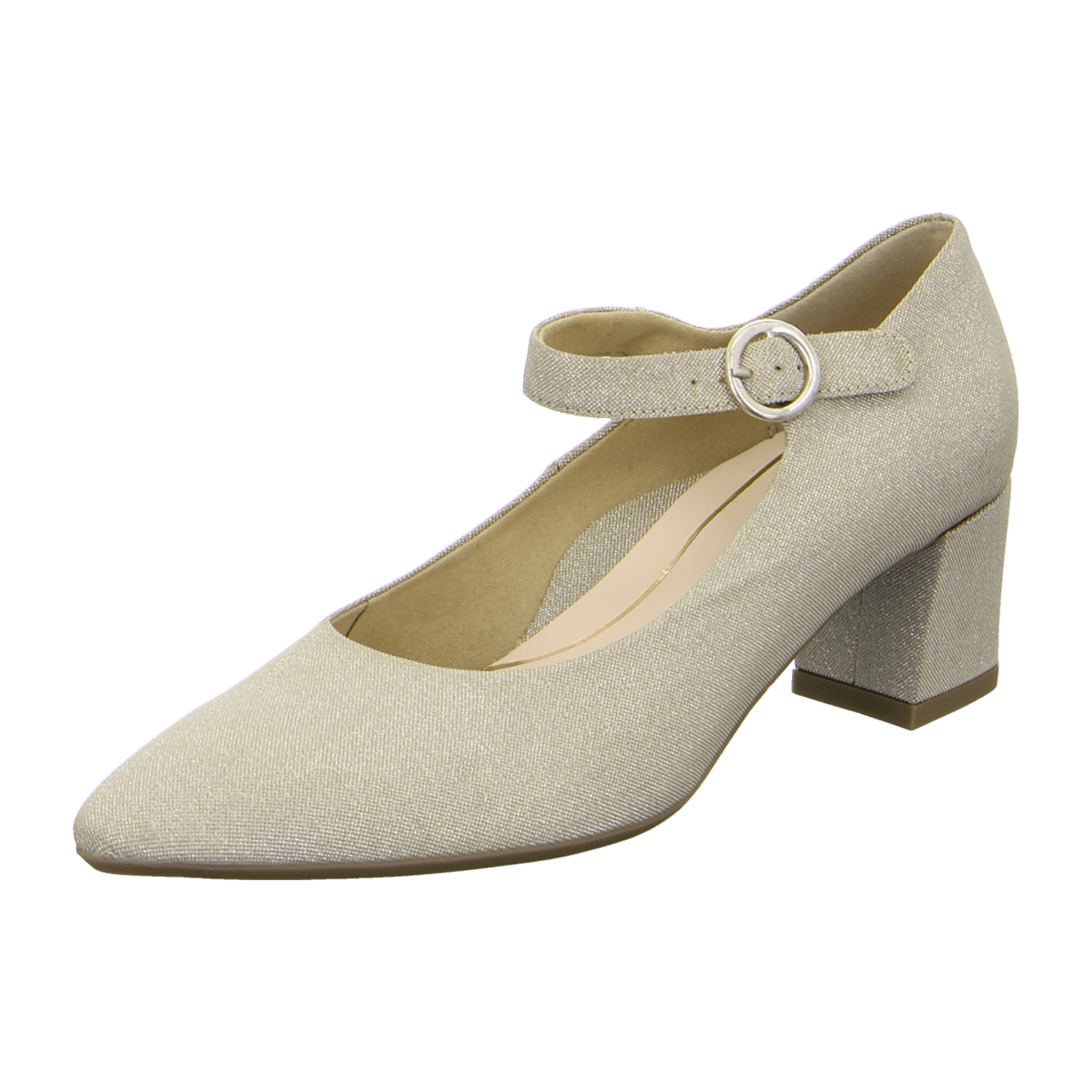 ARA LONDON Women's Beige Leather Pull-On Pumps with Leather Lining
