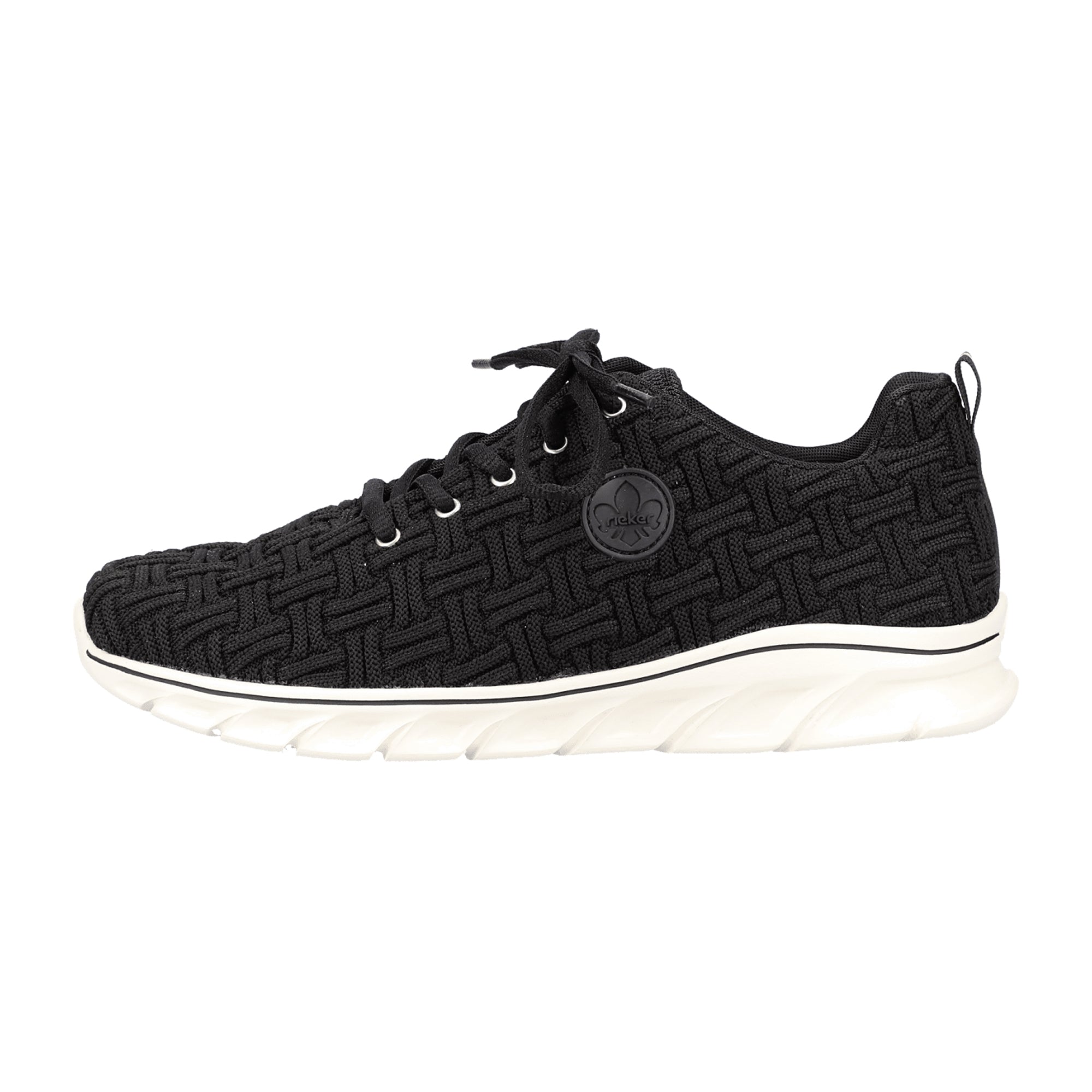 Rieker Women's Black Comfort Sneakers with Removable Soft Insole
