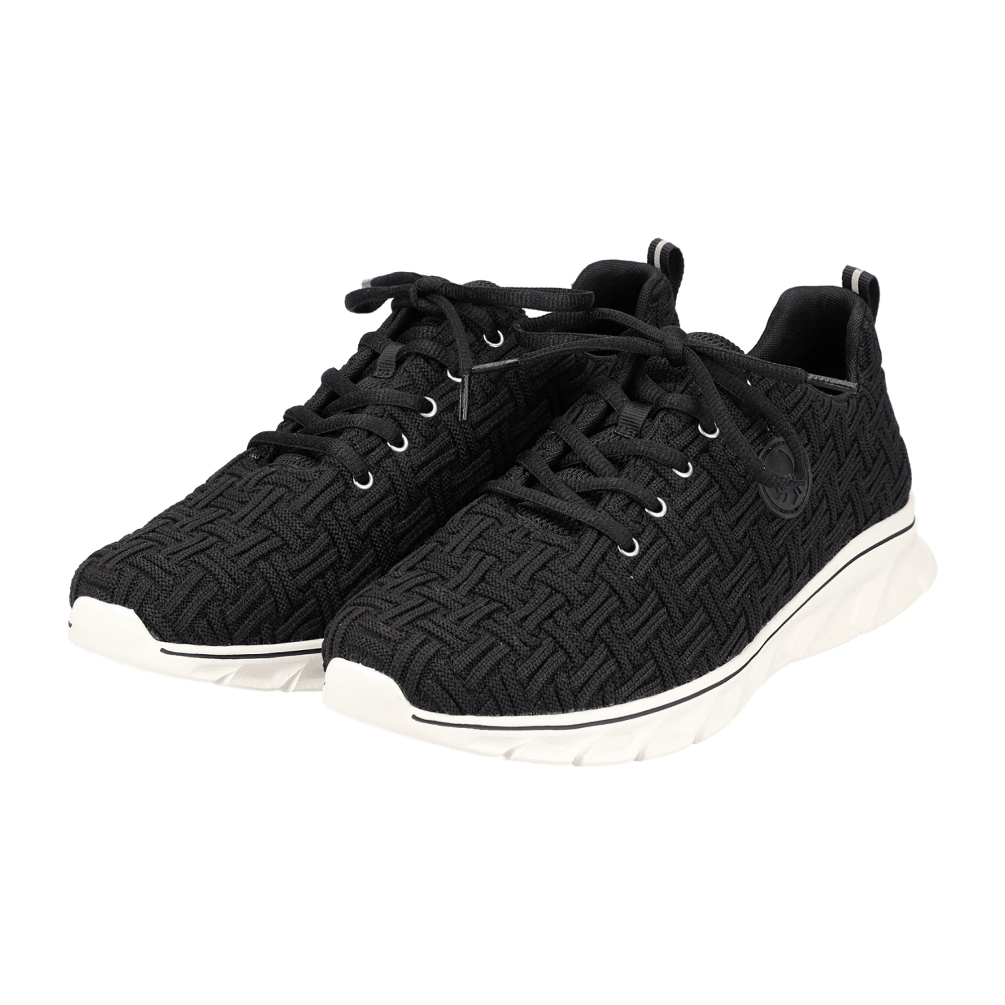 Rieker Women's Black Comfort Sneakers with Removable Soft Insole