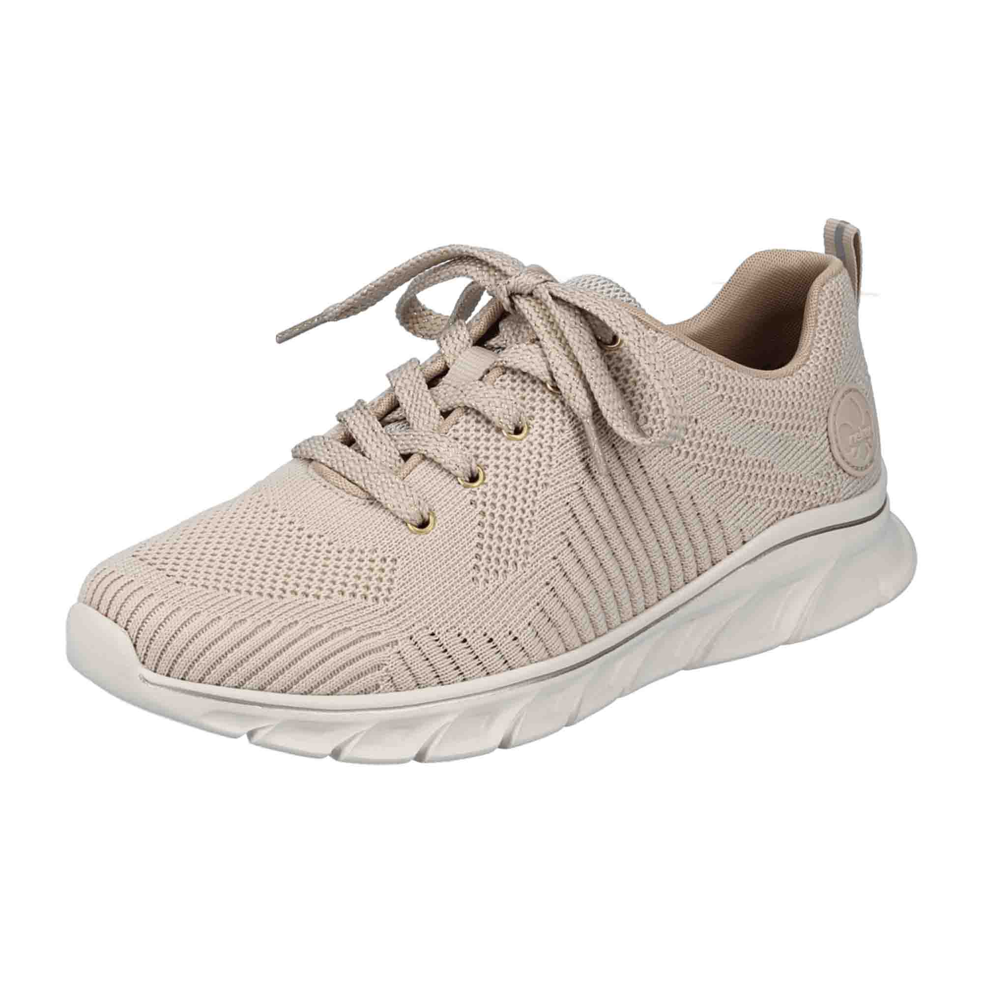 Rieker Beige Women's Sneakers Lightweight Comfortable with Flexible Sole