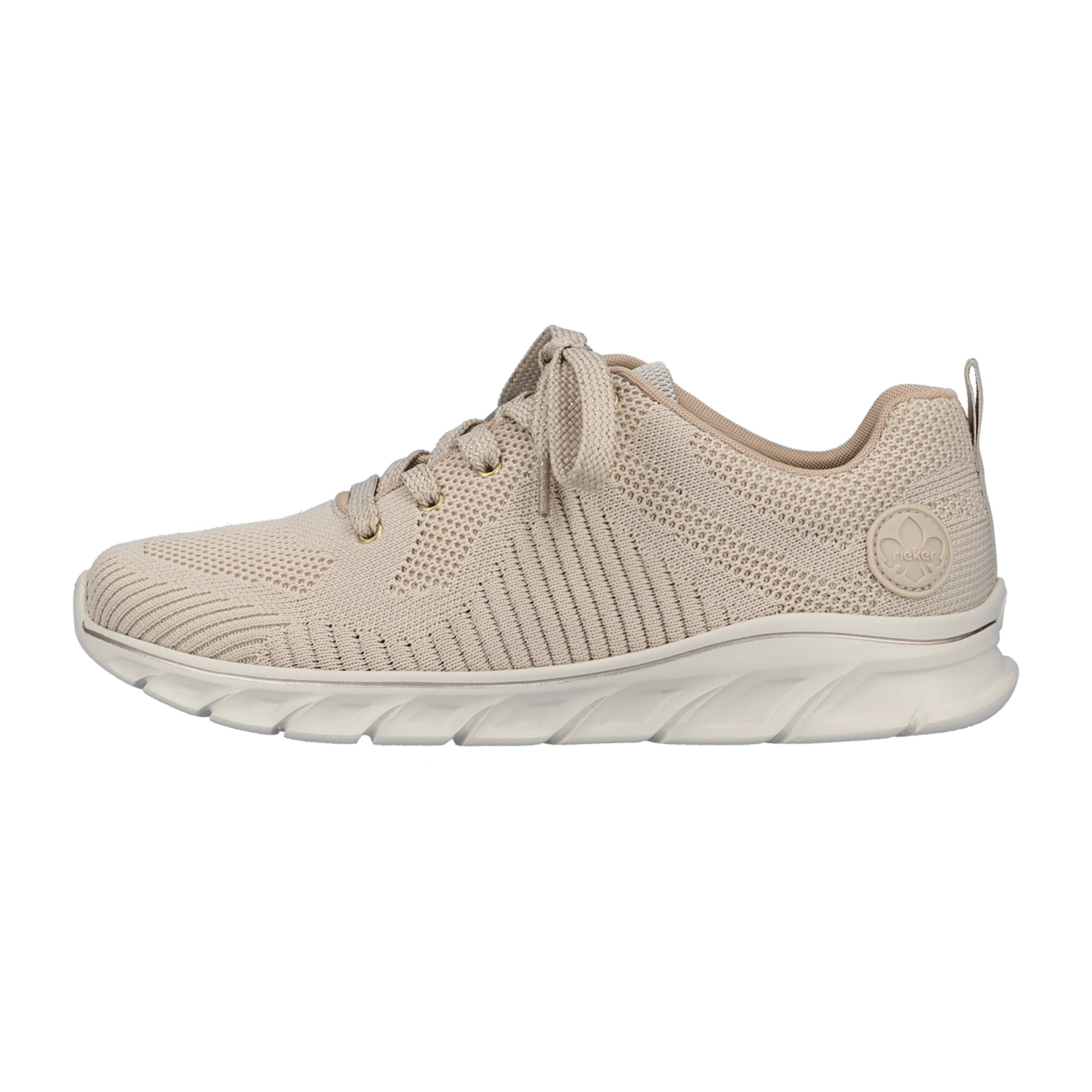 Rieker Beige Women's Sneakers Lightweight Comfortable with Flexible Sole