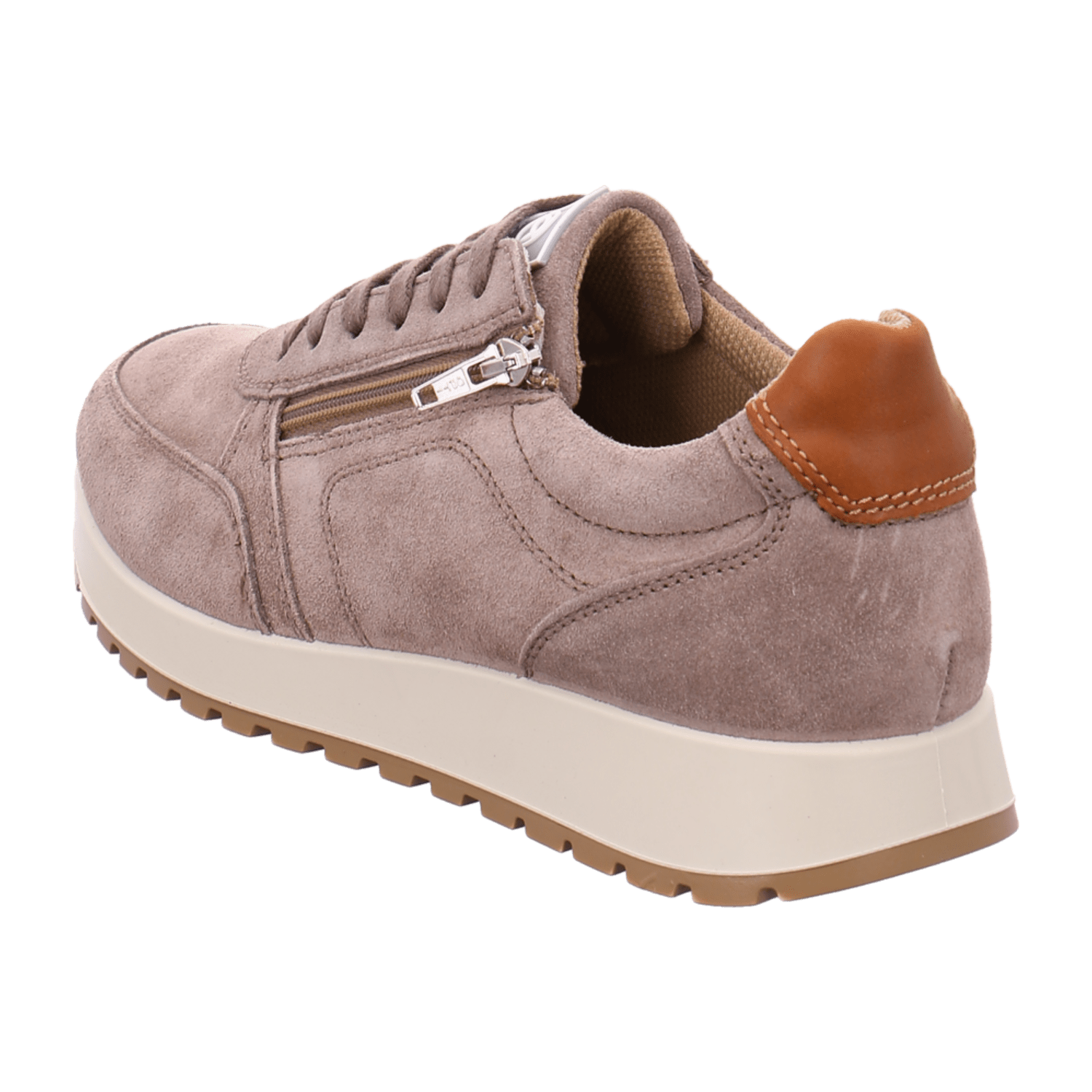 ARA Matteo Men's Suede Sneakers in Beige with Lace-Up Closure