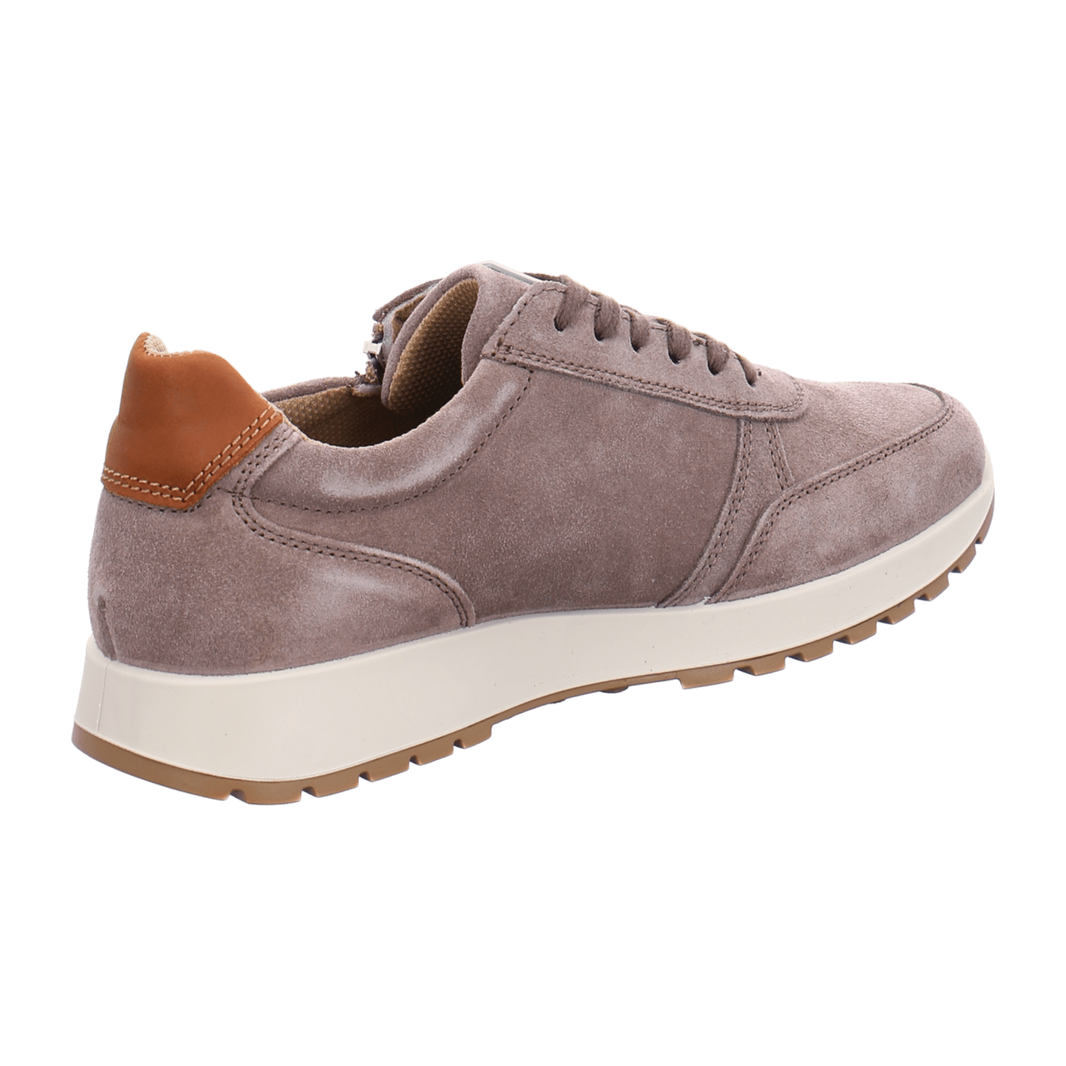 ARA Matteo Men's Suede Sneakers in Beige with Lace-Up Closure