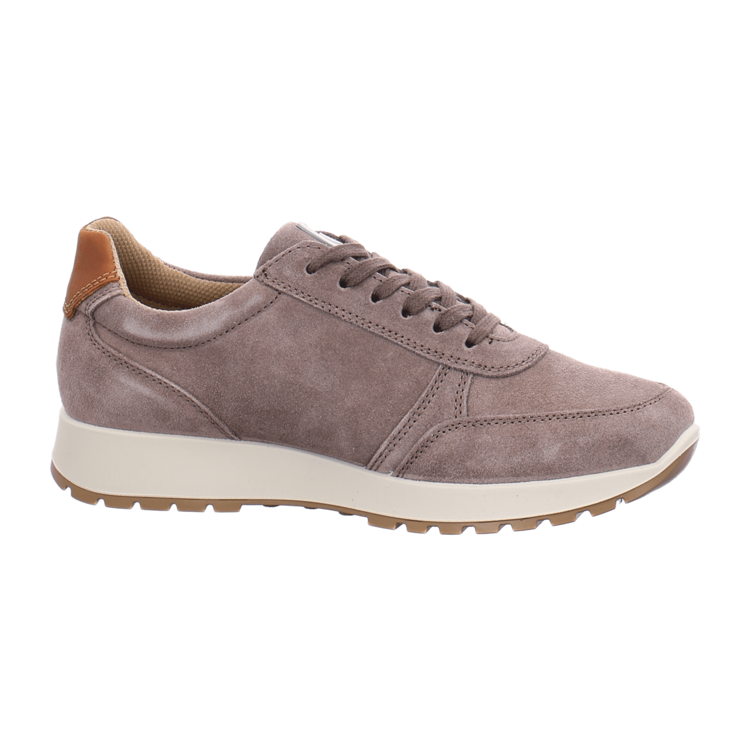 ARA Matteo Men's Suede Sneakers in Beige with Lace-Up Closure