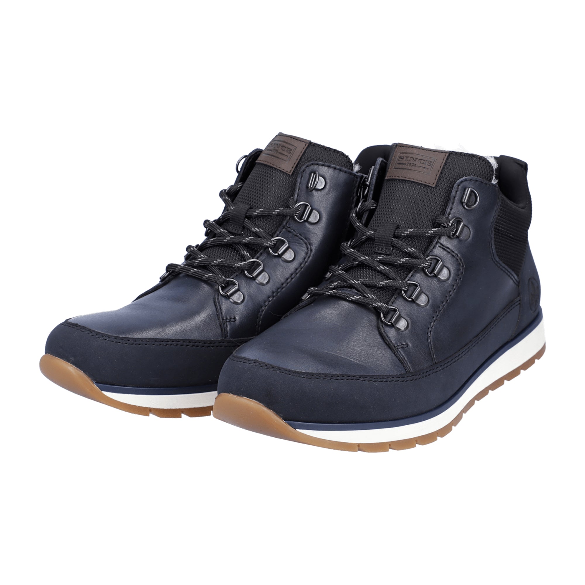 Rieker Men's Lace-Up Boots Blue for Fall Winter