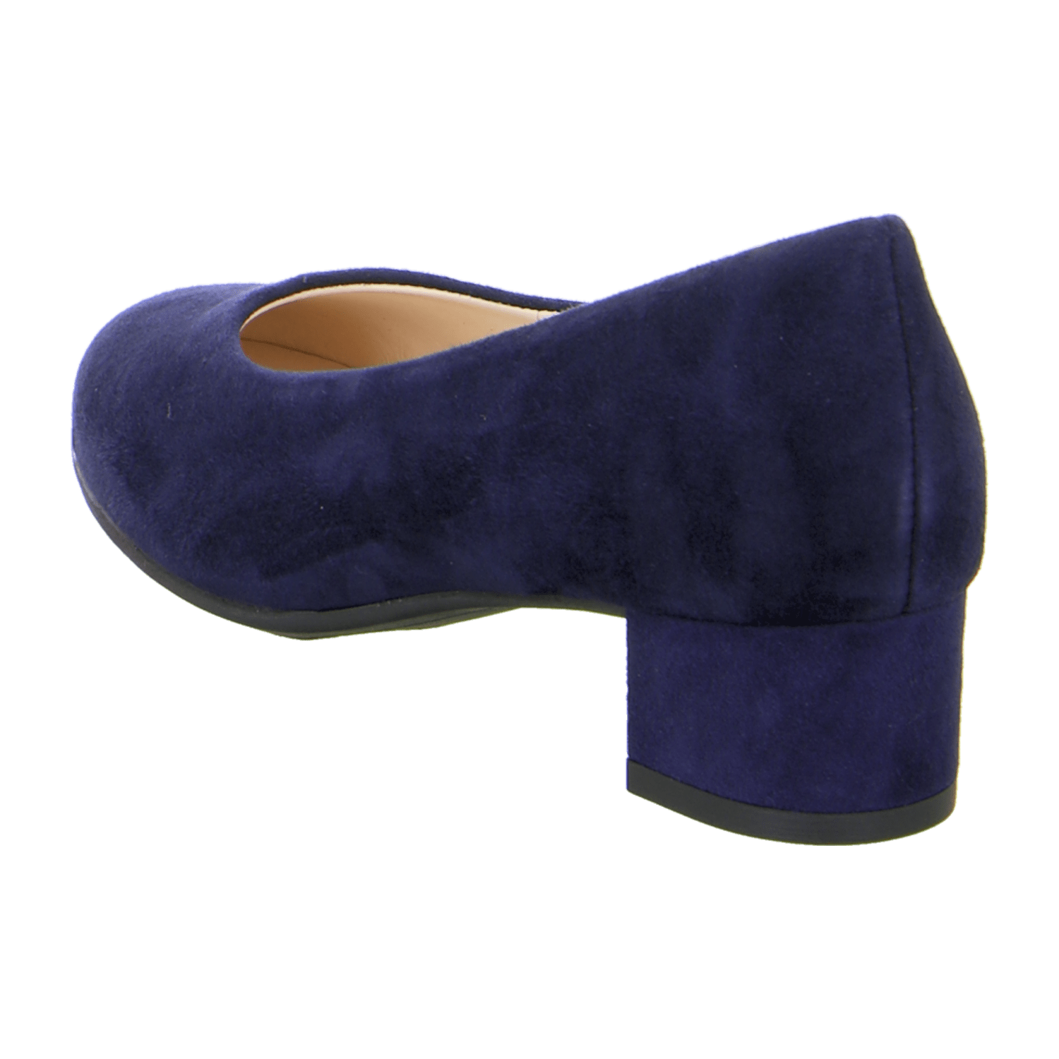 ARA VICENZA VIC Women's Pumps in Blue Velvet Leather with Leather Lining and Round Toe - Slip-On Design