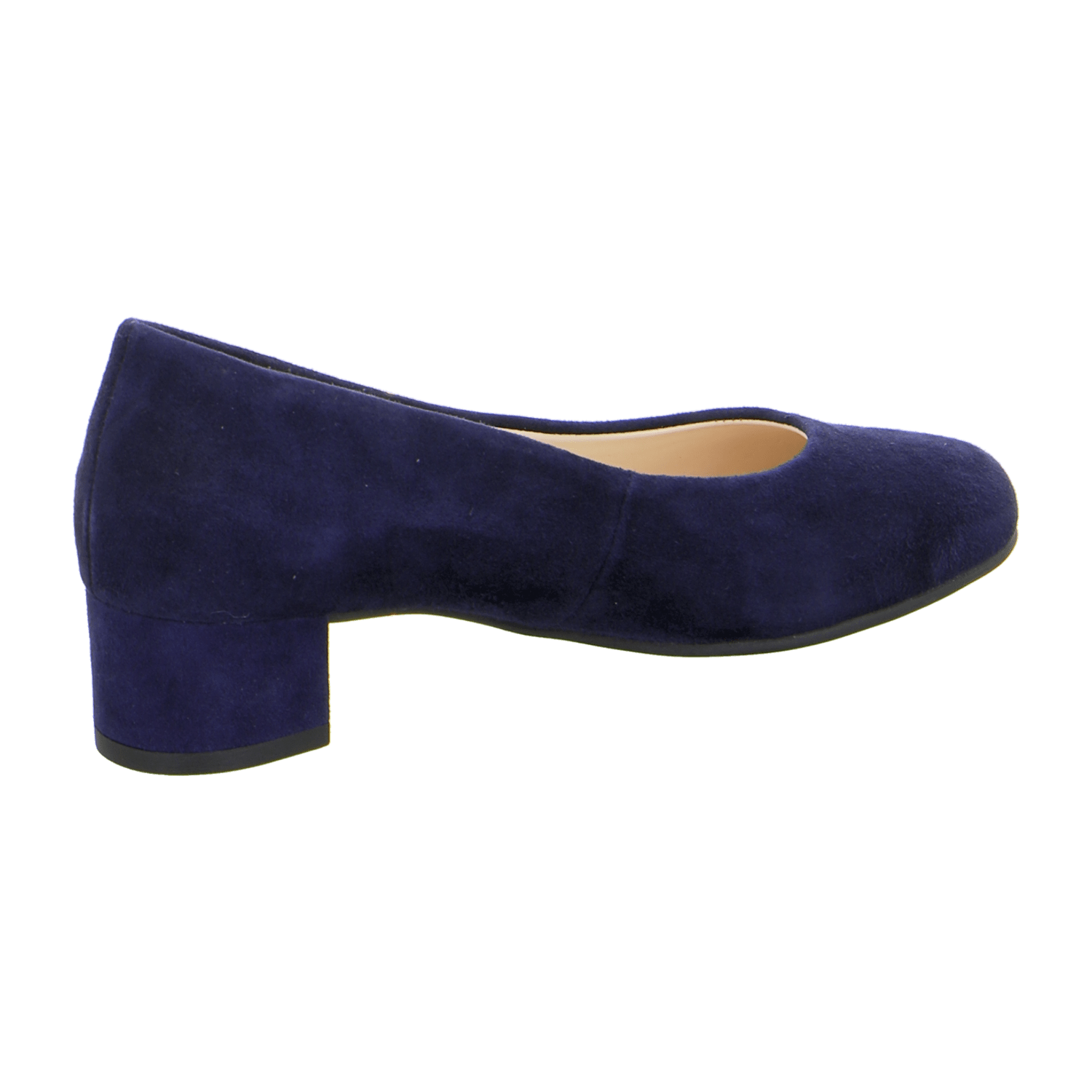 ARA VICENZA VIC Women's Pumps in Blue Velvet Leather with Leather Lining and Round Toe - Slip-On Design
