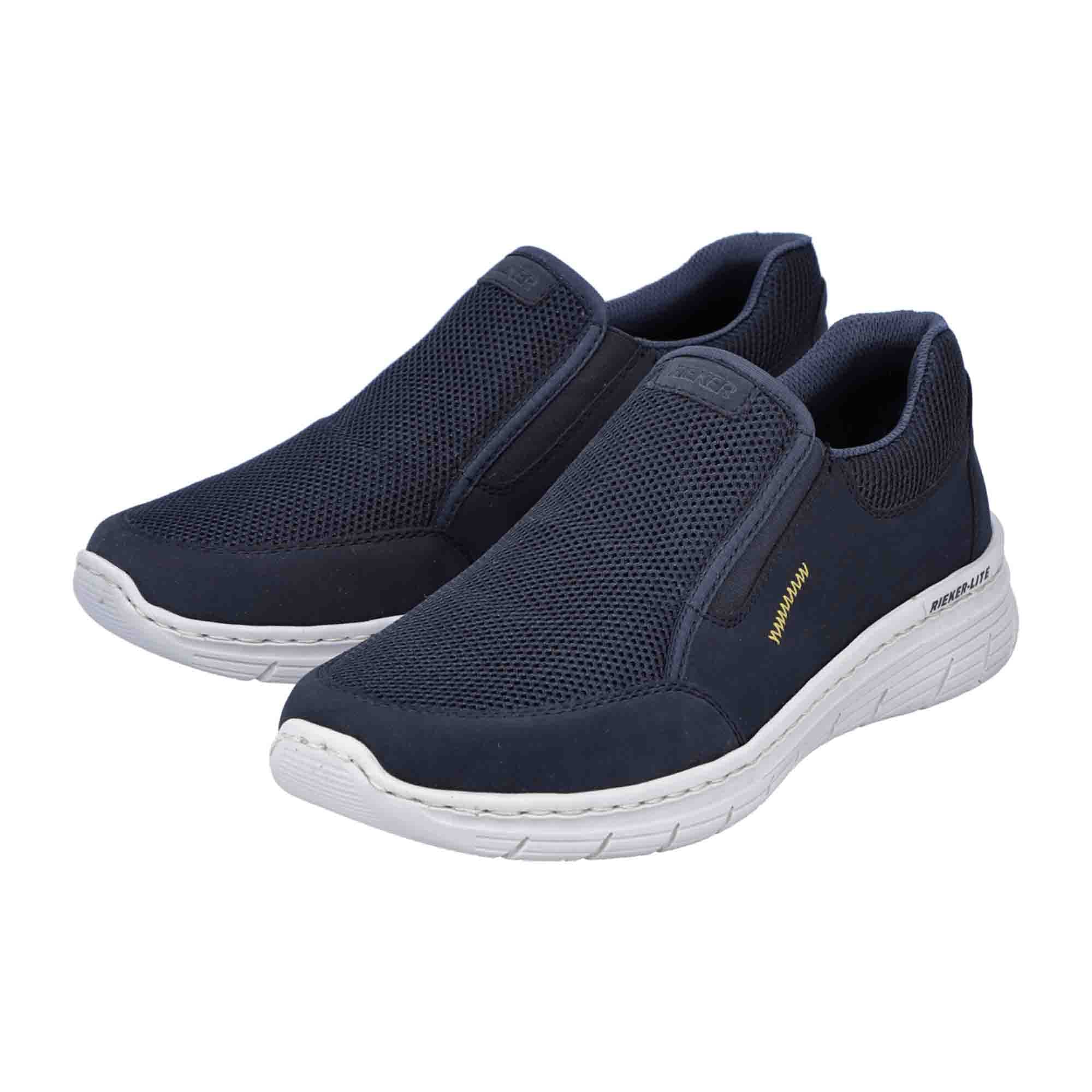 Rieker Men's Blue Slip-On Loafers Comfortable Lightweight Casual Shoes