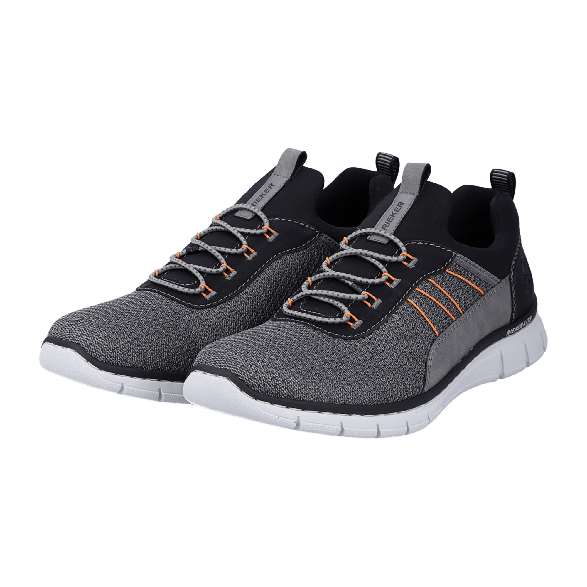 Rieker Men's Gray Athletic Lace-Up Shoes with Shock Absorbing Soles