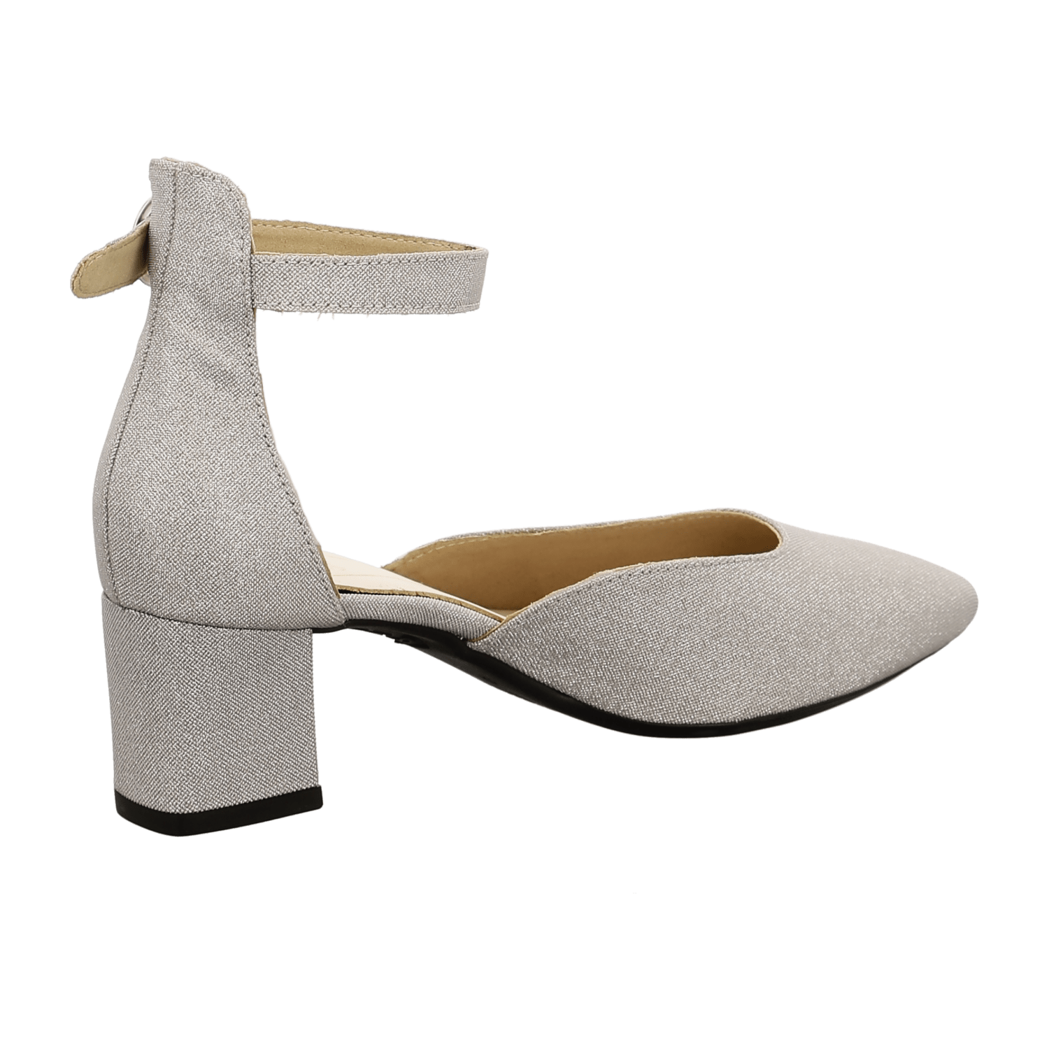 ARA Women's Pumps Pointed Toe Synthetic Leather Lining in Silver