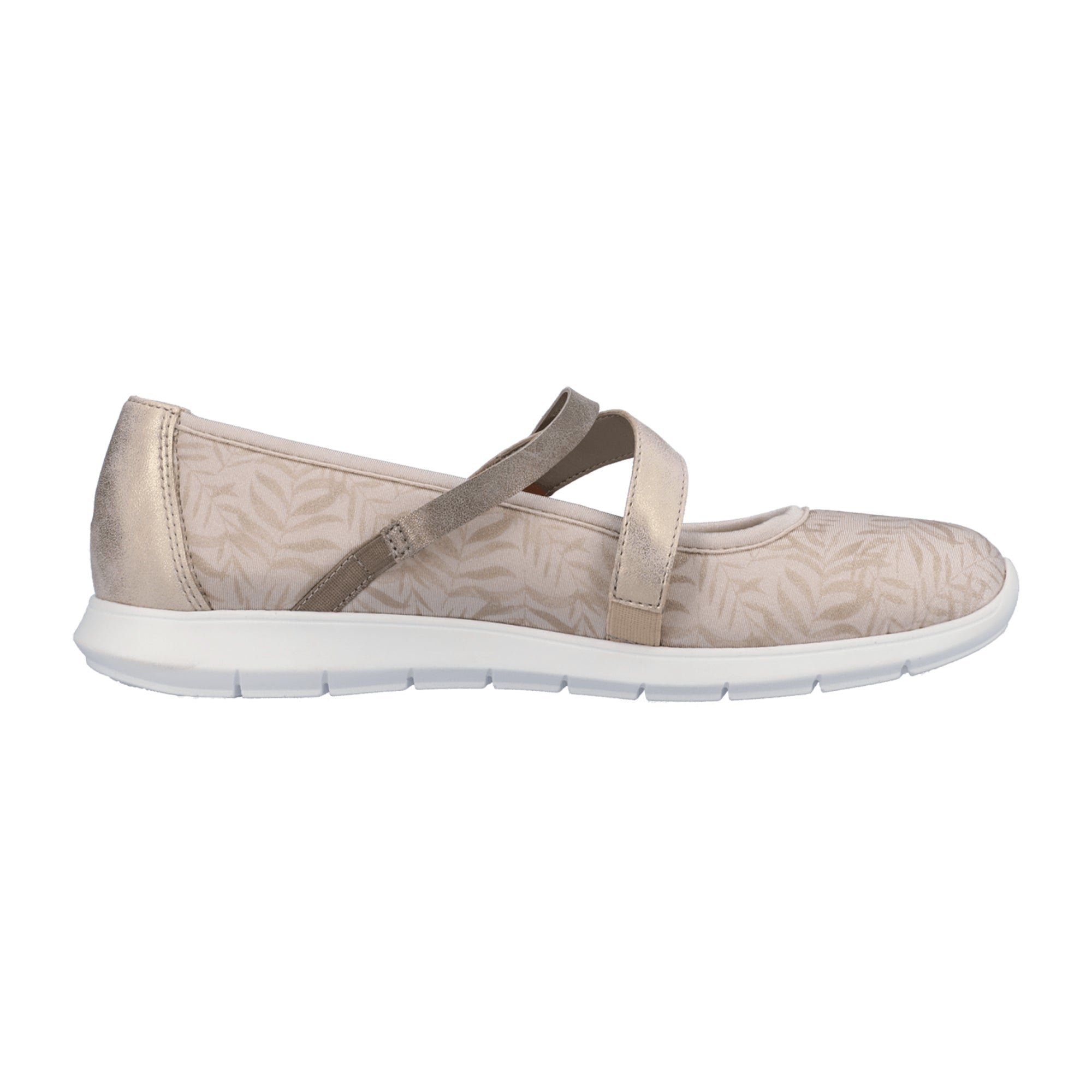 Remonte Comfortable Women's Beige Slippers with Velcro and Soft Footbed