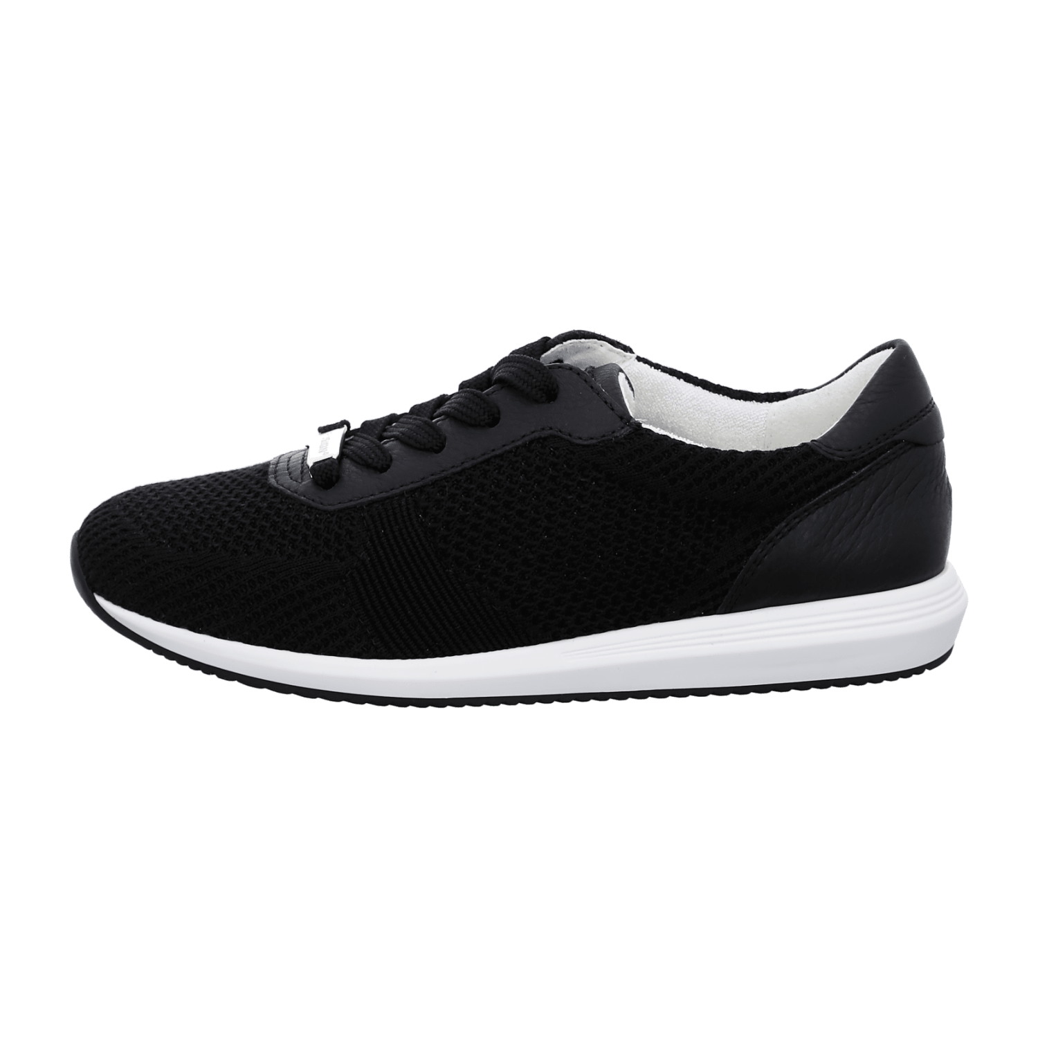 ARA LISBON Women's Sneakers in Black Synthetic with Lace-Up Closure and Round Toe