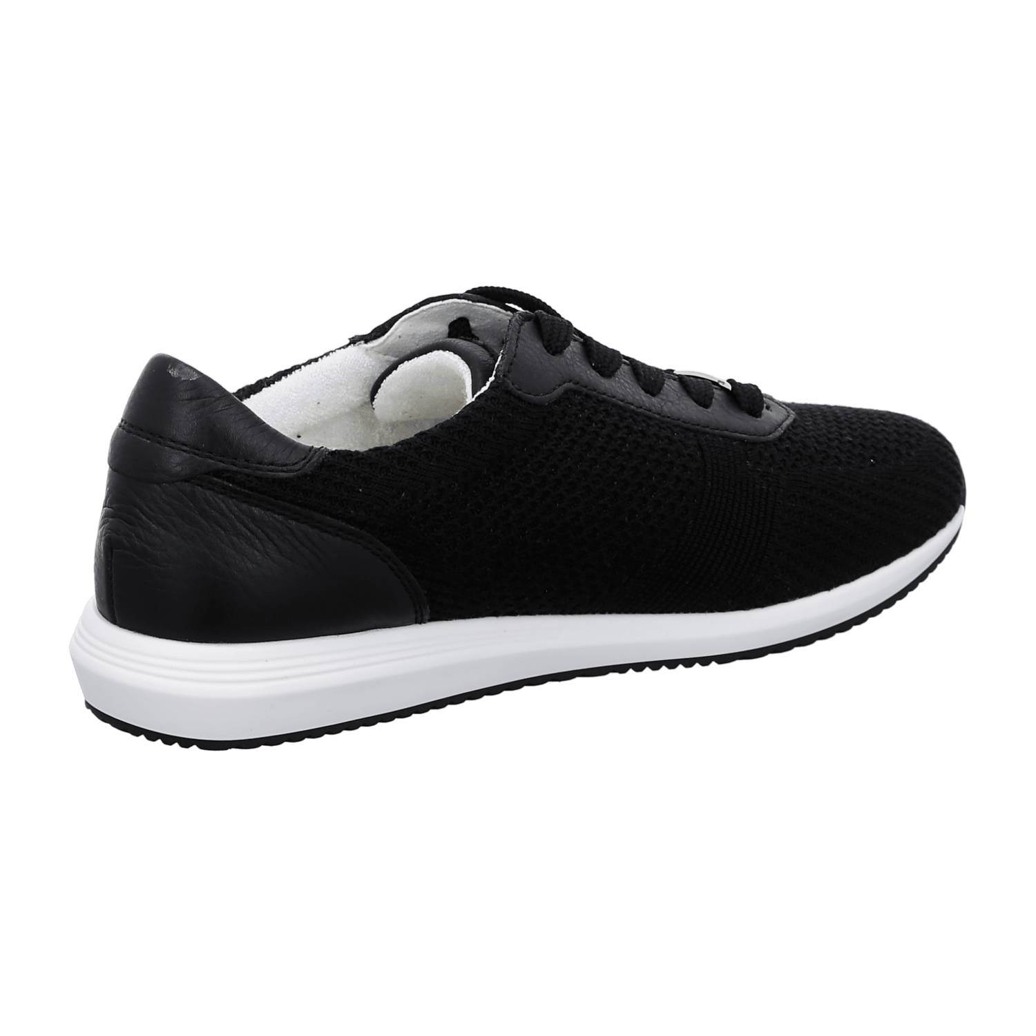 ARA LISBON Women's Sneakers in Black Synthetic with Lace-Up Closure and Round Toe