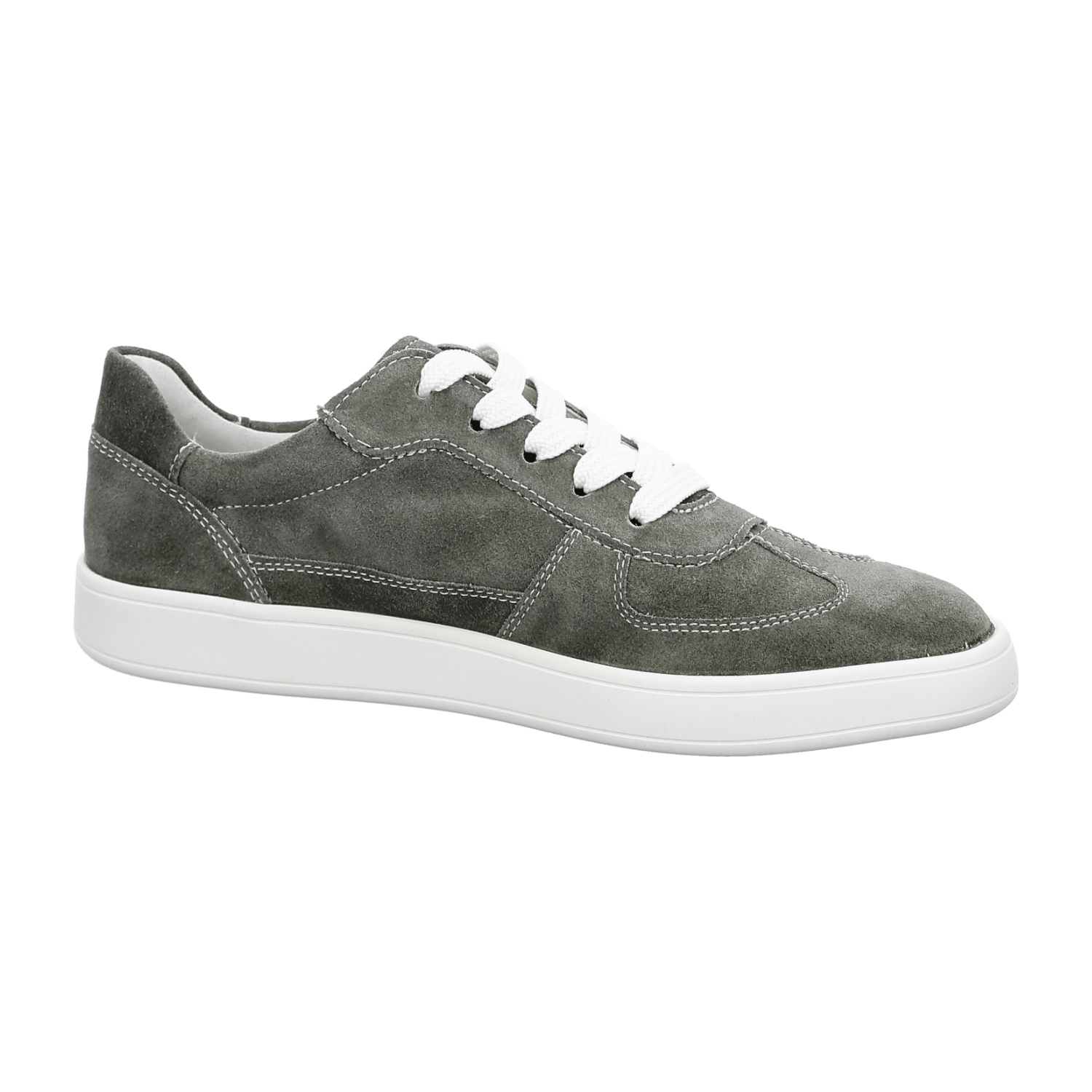 ARA Traveller Sneakers for Women in Green Velour Leather with Lace-Up Closure and Round Toe