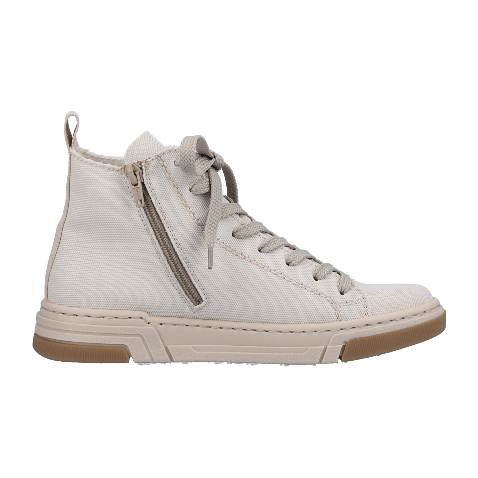 Rieker Levy White Women's Sneakers Comfortable Adjustable Lace-Up Shoes