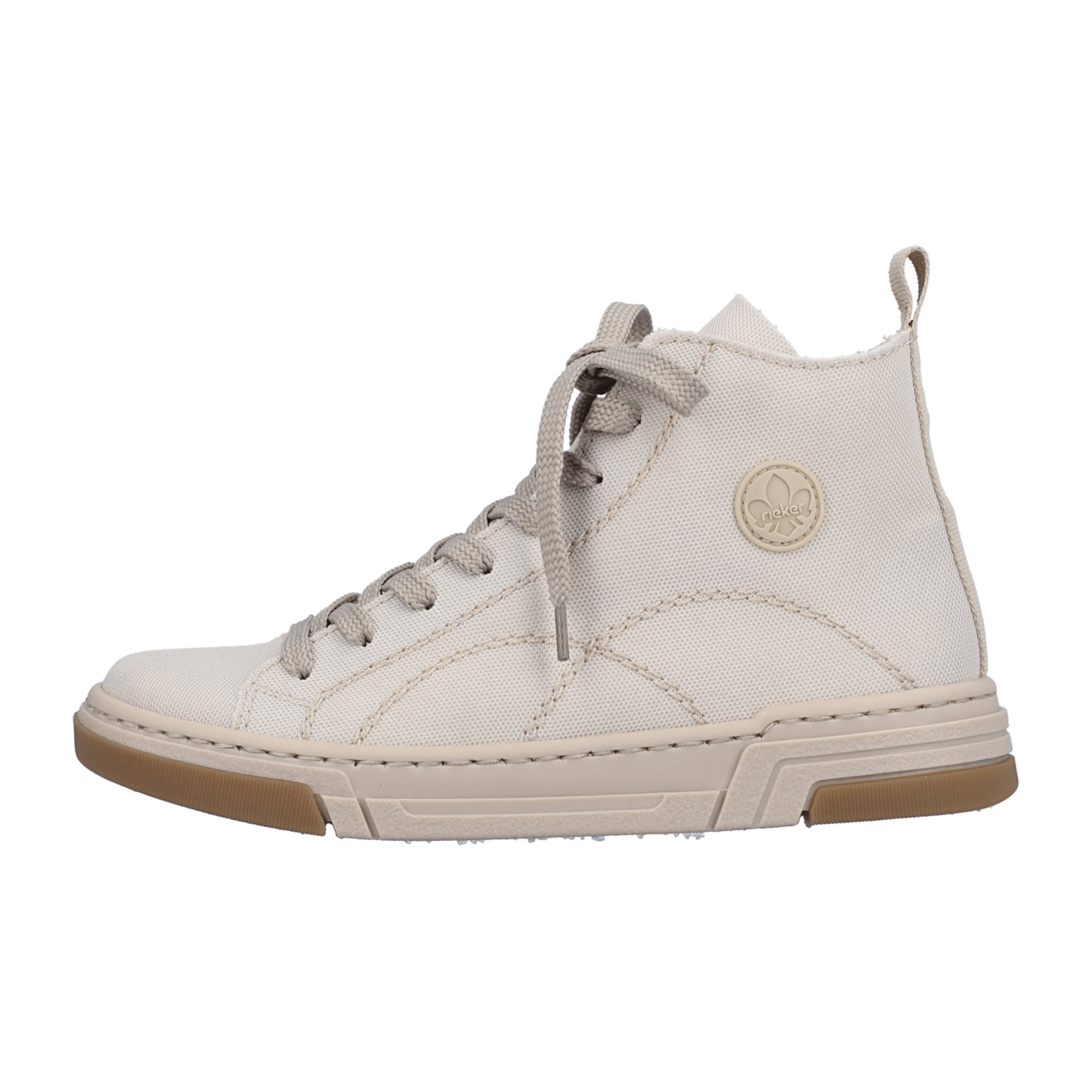 Rieker Levy White Women's Sneakers Comfortable Adjustable Lace-Up Shoes
