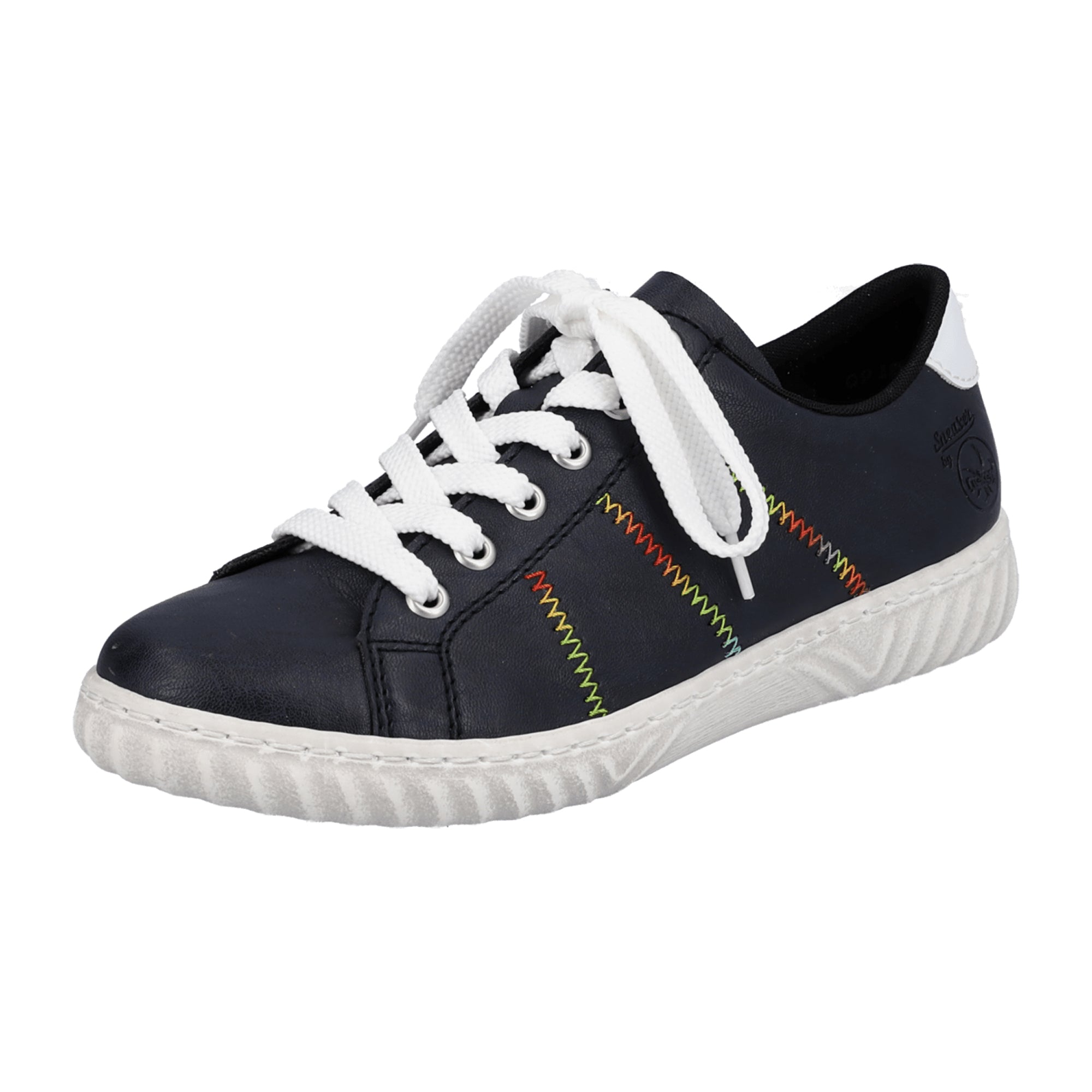 Rieker N0910-14 Women's Blue Synthetic Leather Lace-Up Shoes