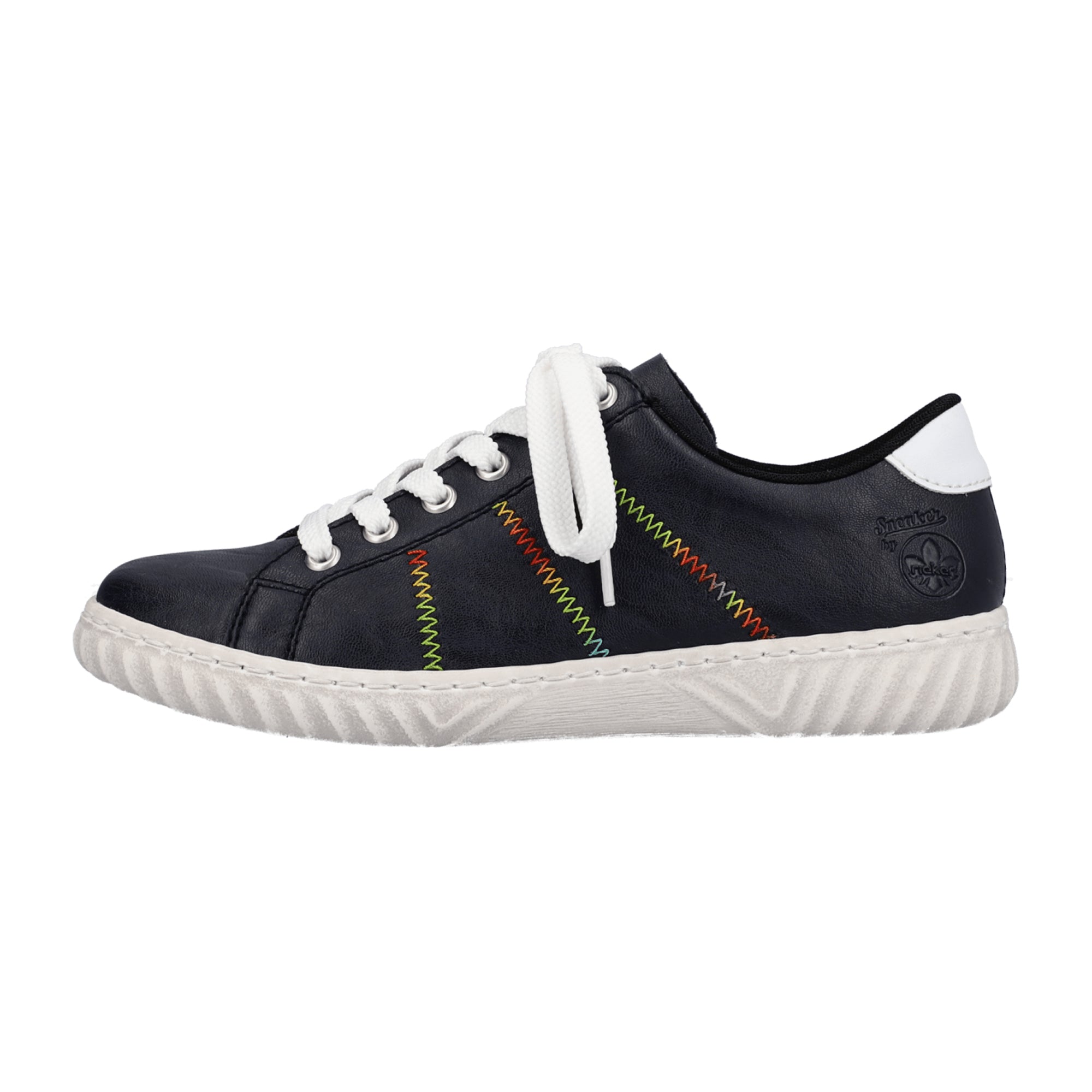 Rieker N0910-14 Women's Blue Synthetic Leather Lace-Up Shoes