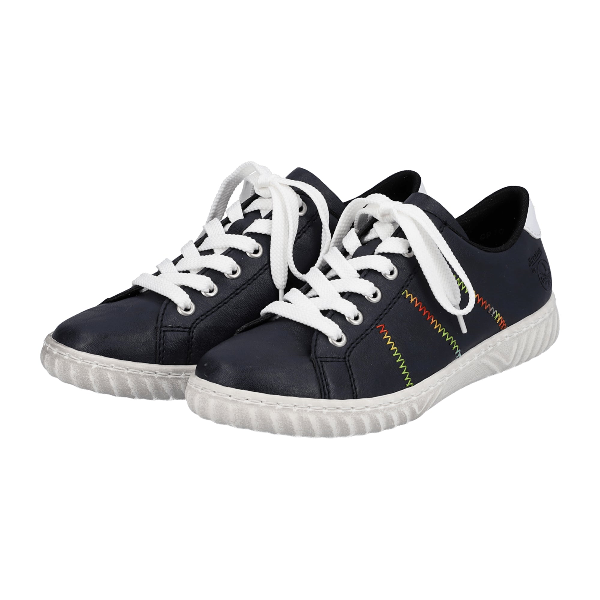 Rieker N0910-14 Women's Blue Synthetic Leather Lace-Up Shoes