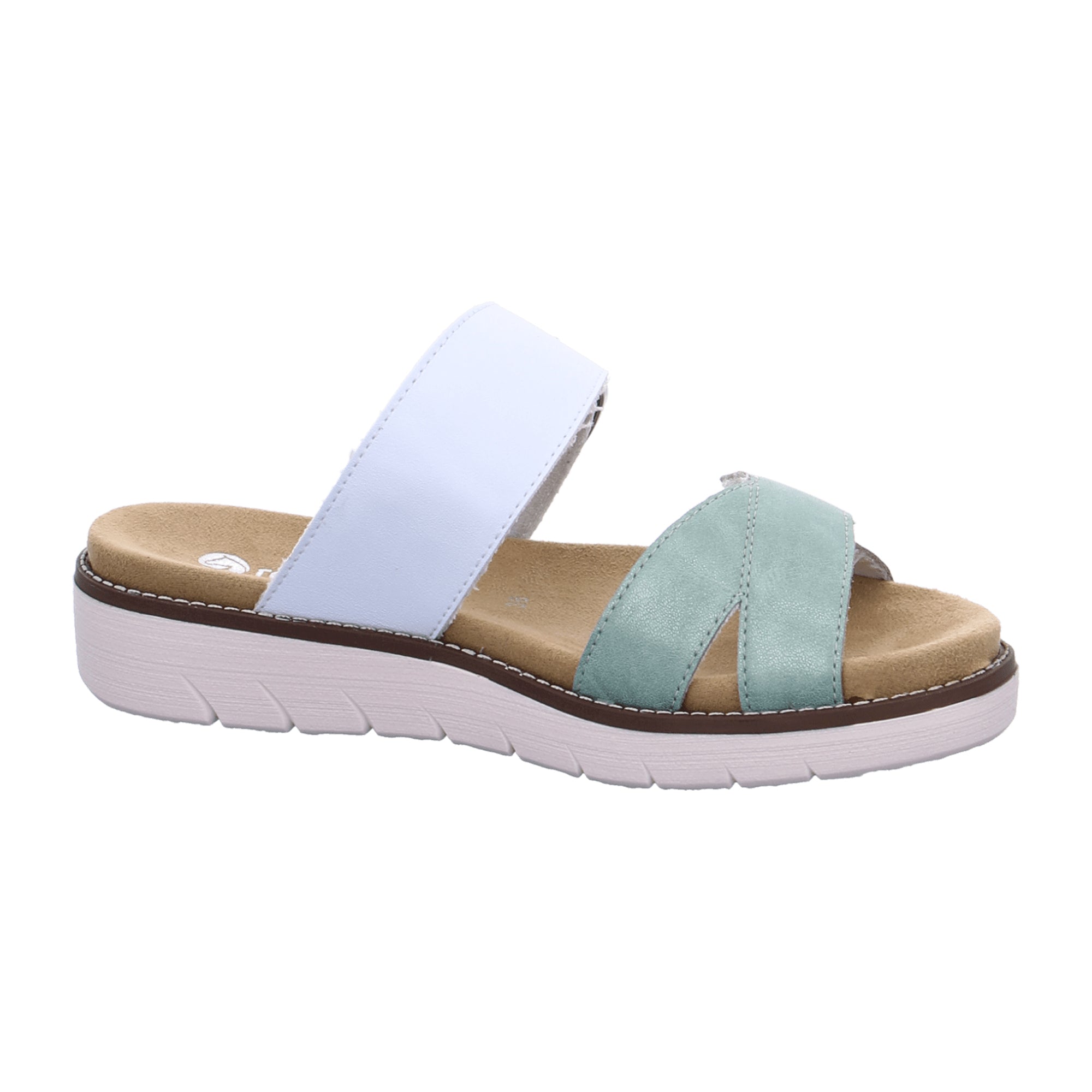Remonte Women's Green Sandals with Velcro Strap and Comfort Features