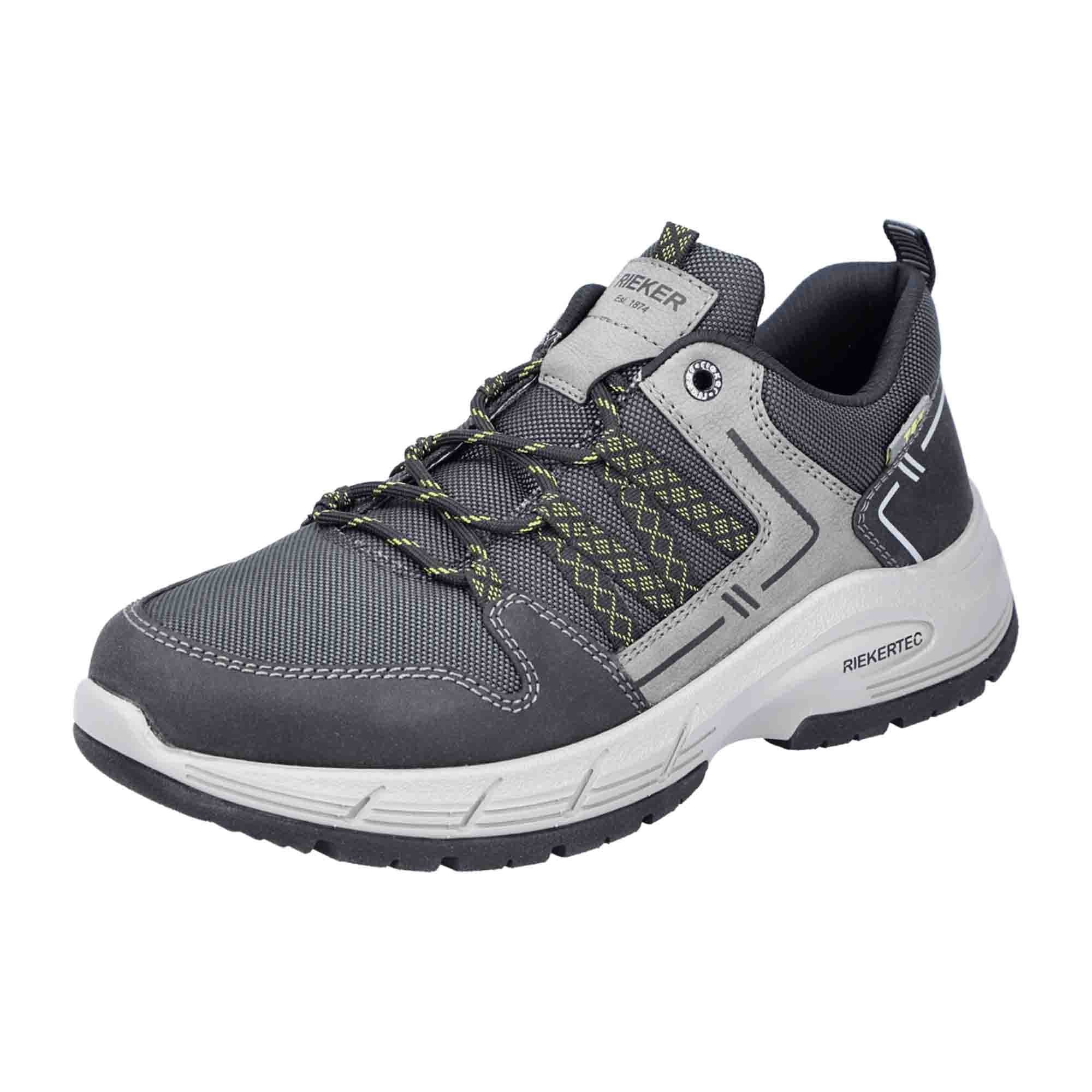 Rieker Men's Grey Lace-Up Athletic Shoes with Comfort and Water Resistance