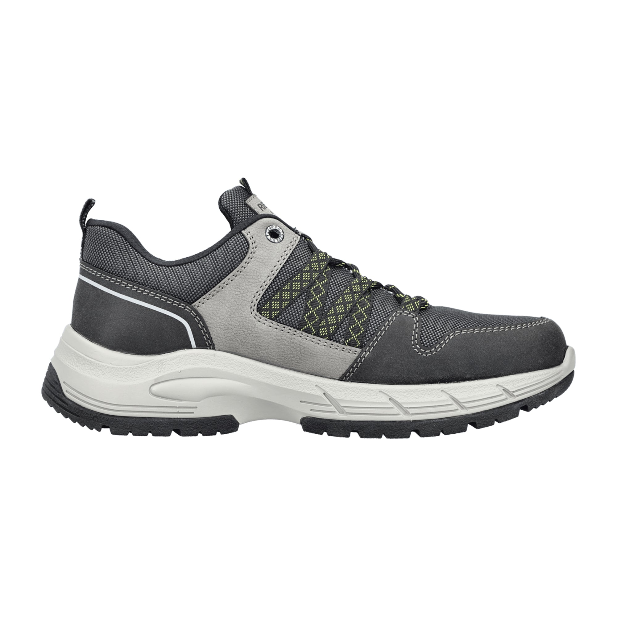 Rieker Men's Grey Lace-Up Athletic Shoes with Comfort and Water Resistance