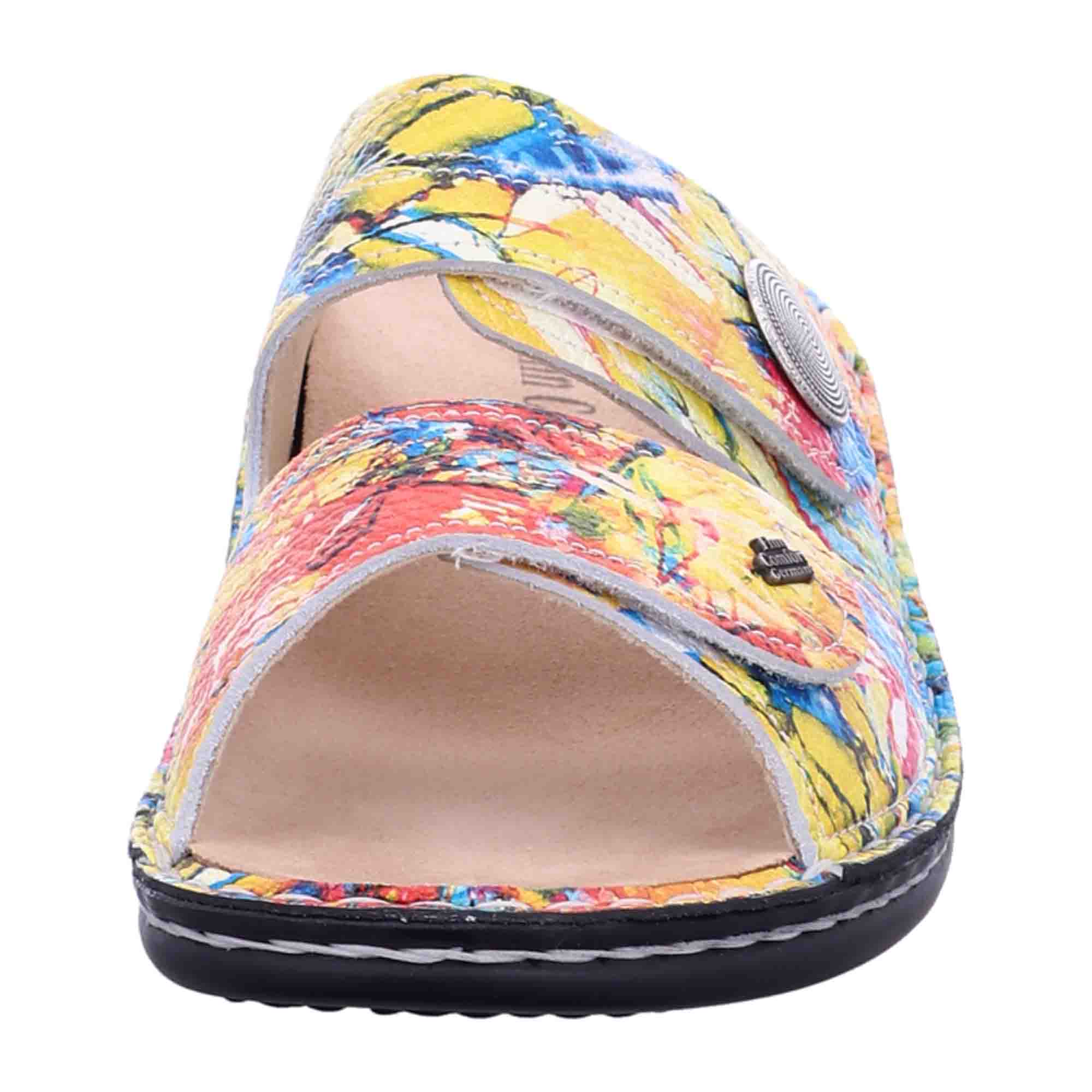 Finn Comfort Sansibar Multi Women's Sandals - Colorful Leather Toe Separator with Soft Footbed