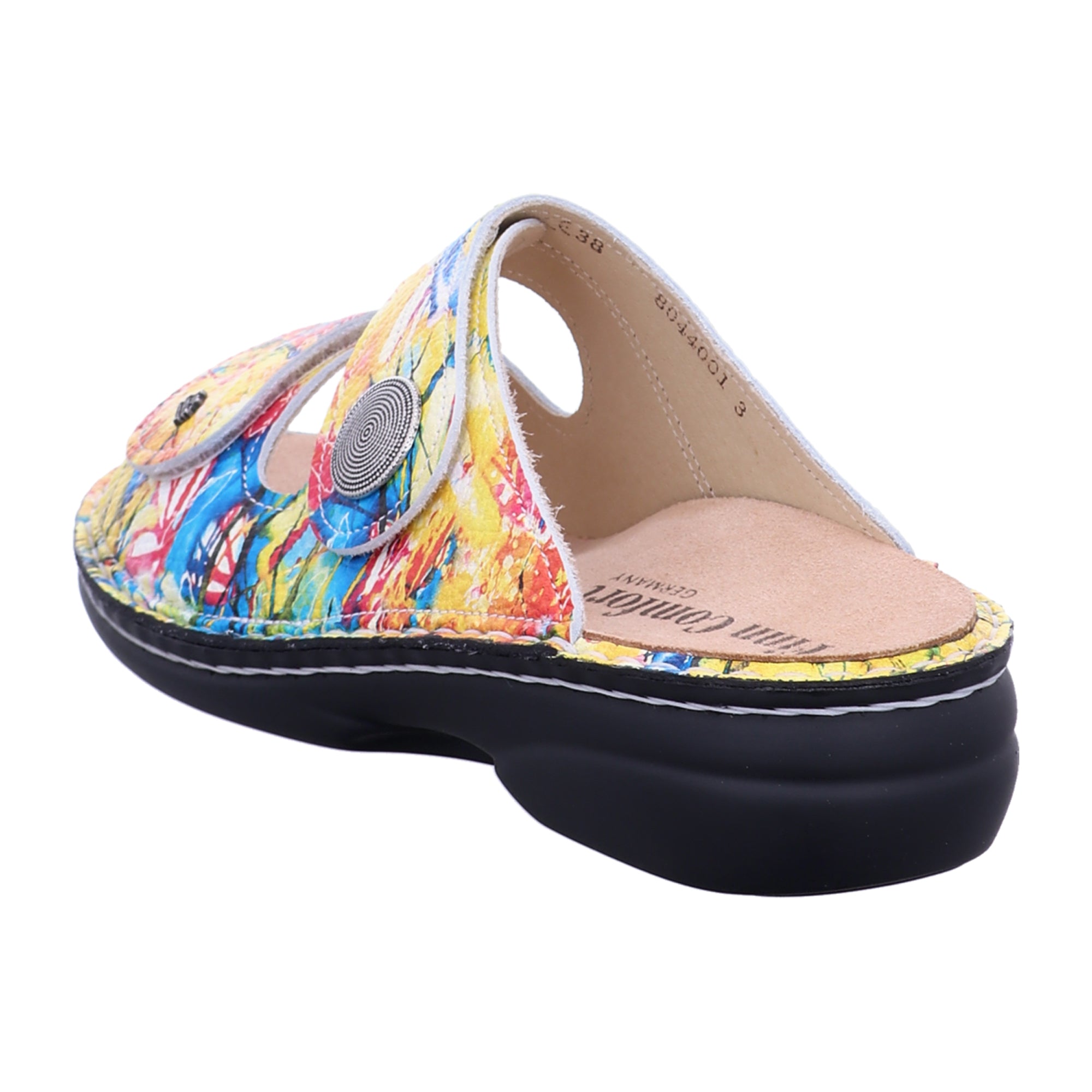 Finn Comfort Sansibar Multi Women's Sandals - Colorful Leather Toe Separator with Soft Footbed