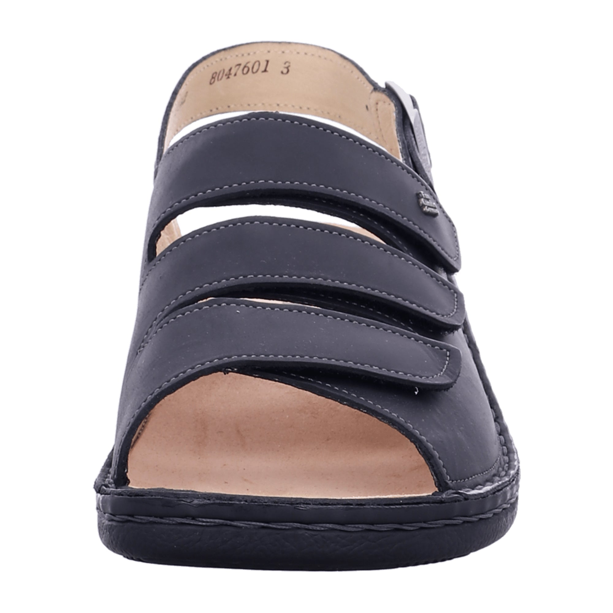 Finn Comfort Sylt Men's Sandals - Comfortable Leather Sandals in Black with Adjustable Straps