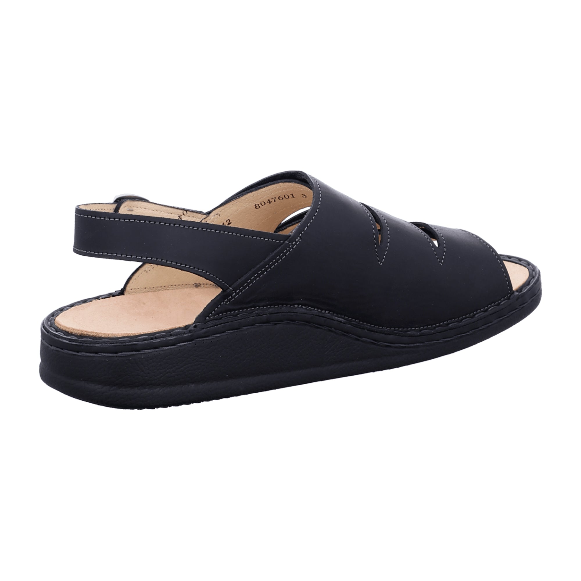 Finn Comfort Sylt Men's Sandals - Comfortable Leather Sandals in Black with Adjustable Straps