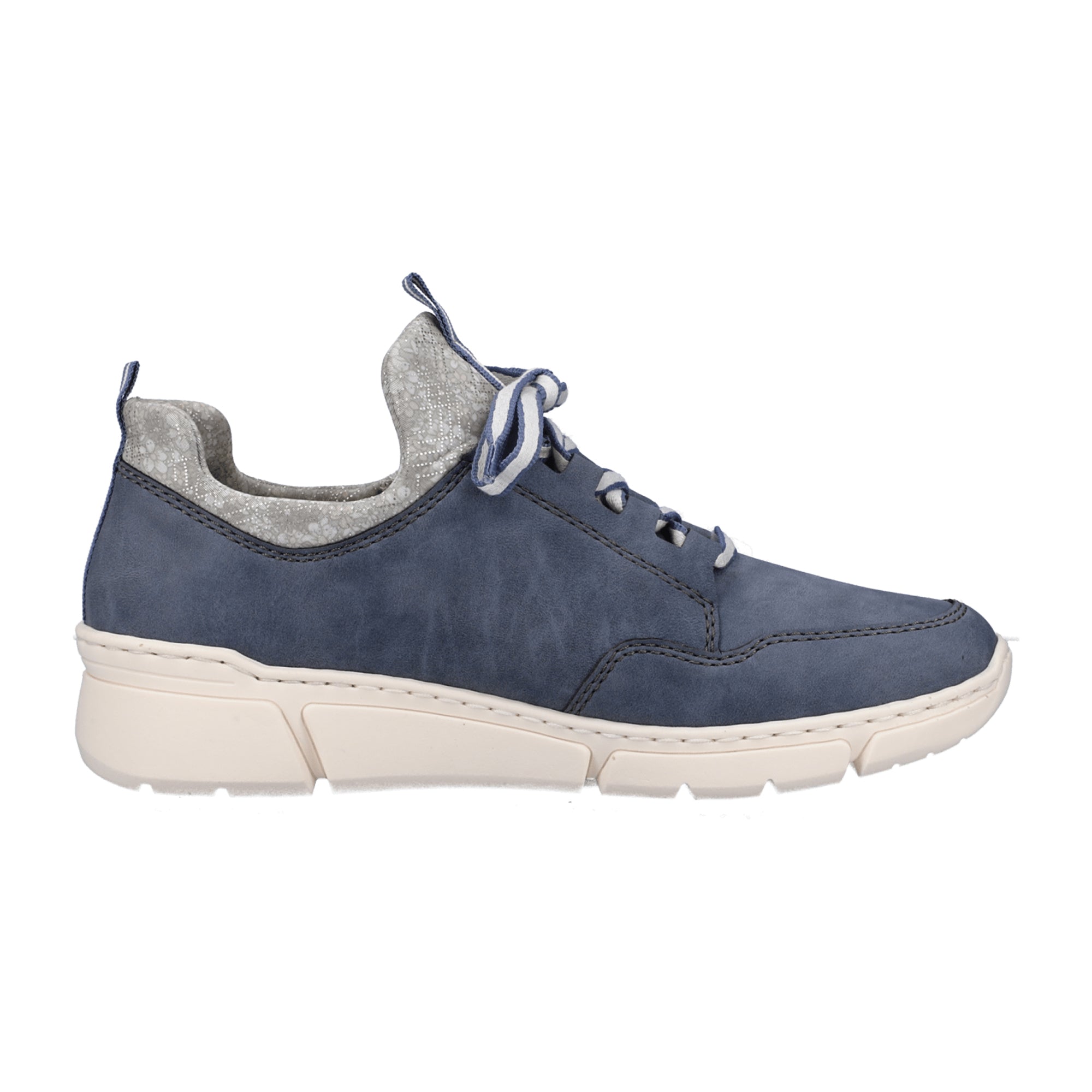 Rieker Women's Sporty Lace-Up Shoes Blue Comfortable Casual Sneakers