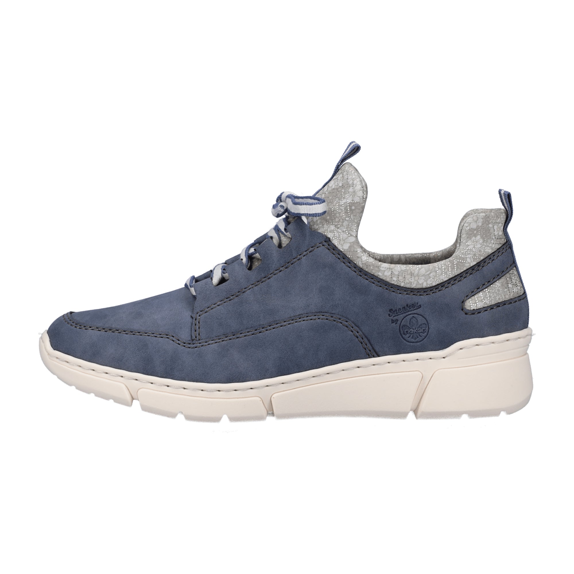 Rieker Women's Sporty Lace-Up Shoes Blue Comfortable Casual Sneakers