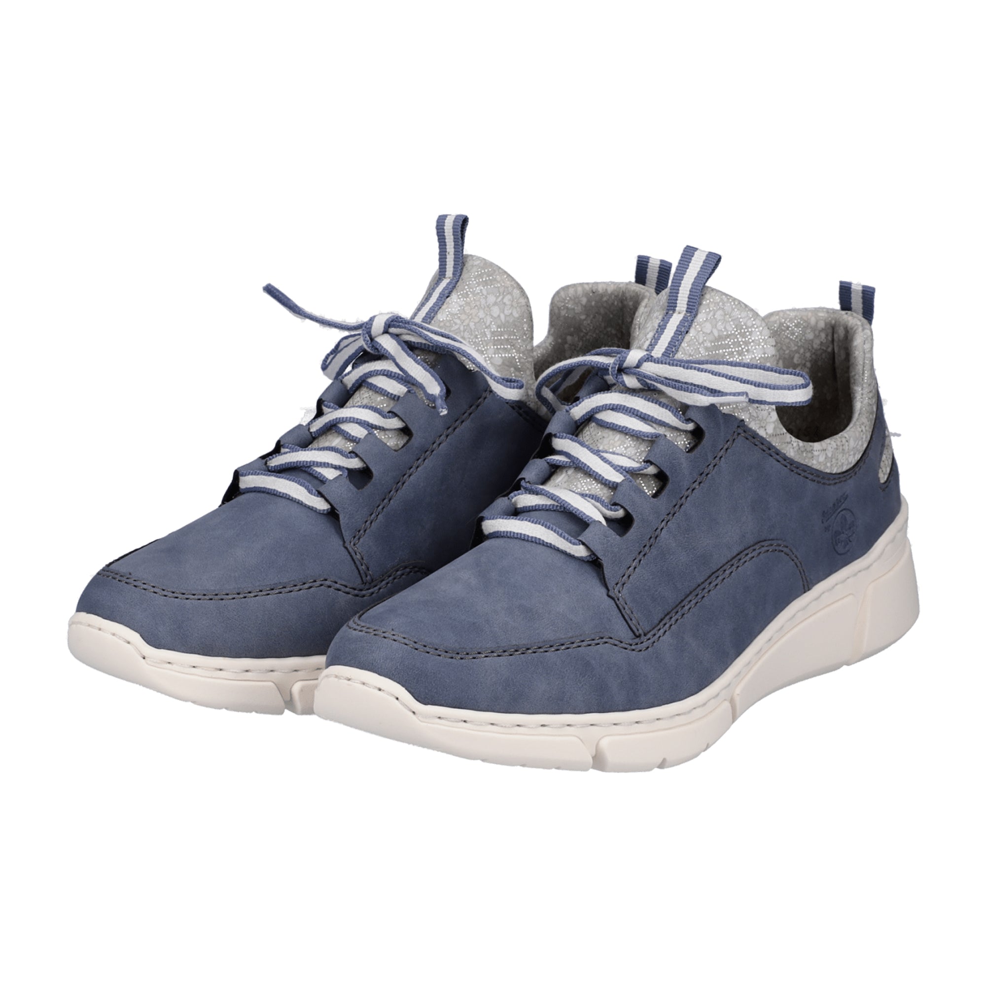 Rieker Women's Sporty Lace-Up Shoes Blue Comfortable Casual Sneakers