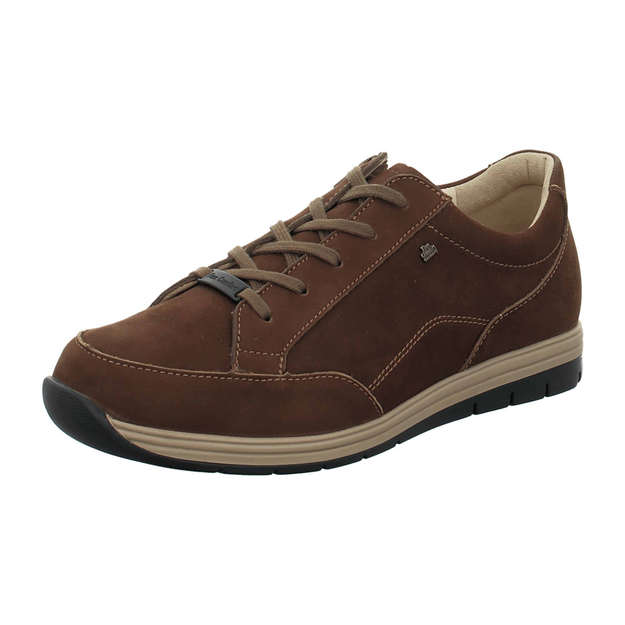 Finn Comfort Osorno Men's Comfort Shoes - Chestnut Brown | Durable Leather Lace-Up Shoes