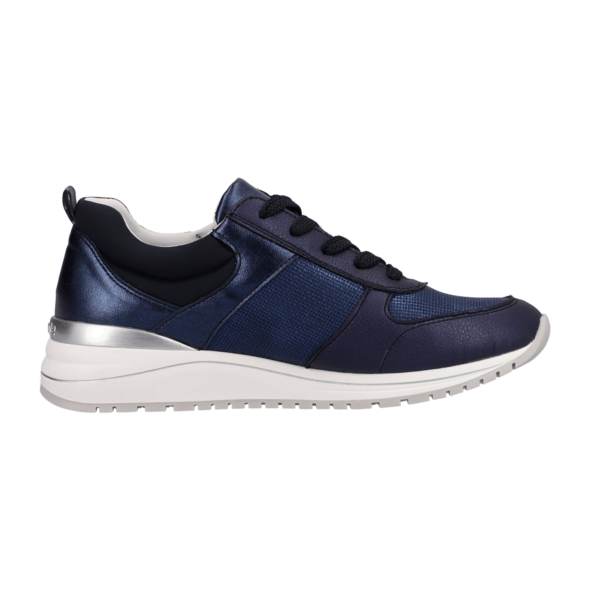 Remonte Women's Blue Athletic Lace-Up Shoes with Zipper and Comfort Sole