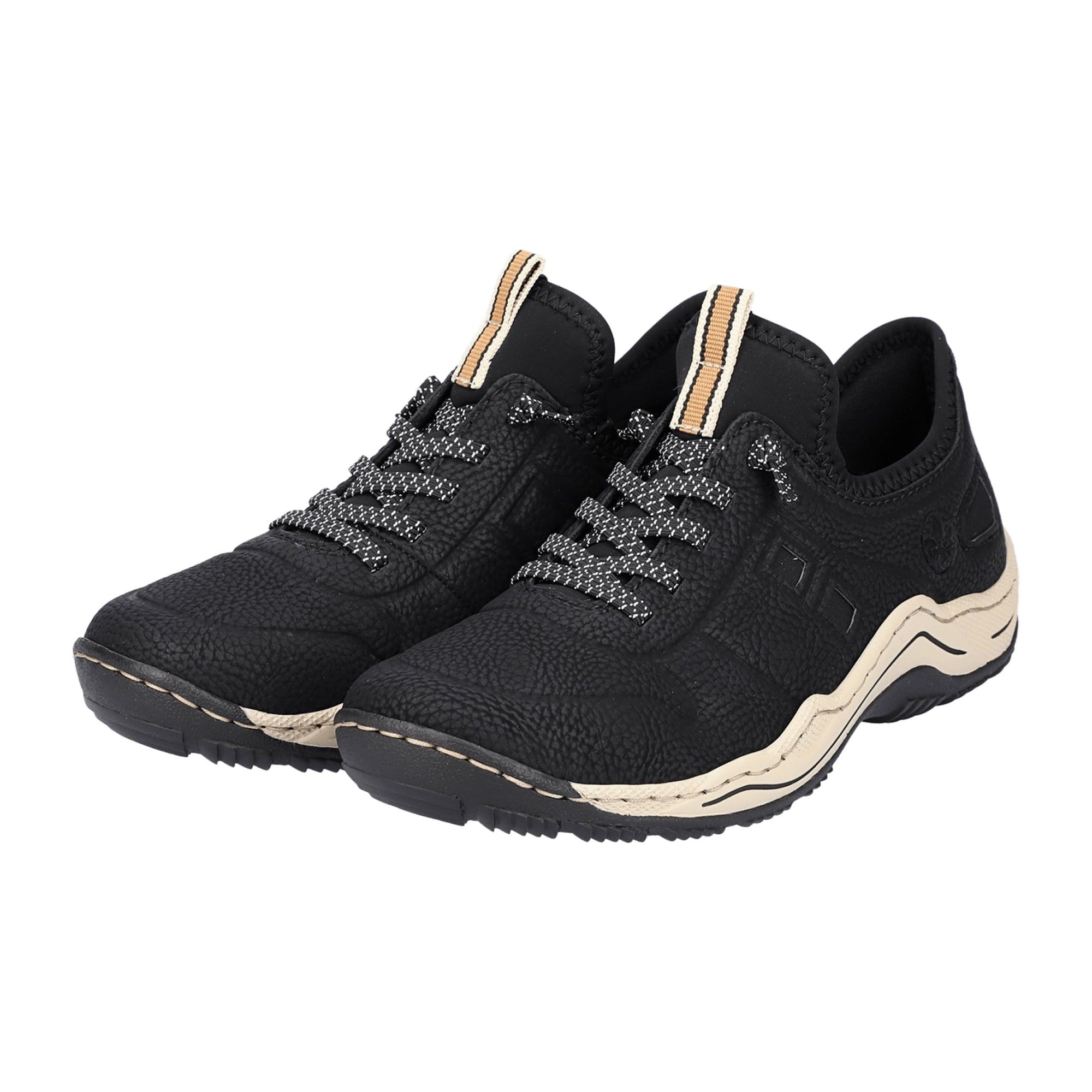 Rieker Women's Black Slip-On Shoes Comfortable Modern Design Shock Absorbing