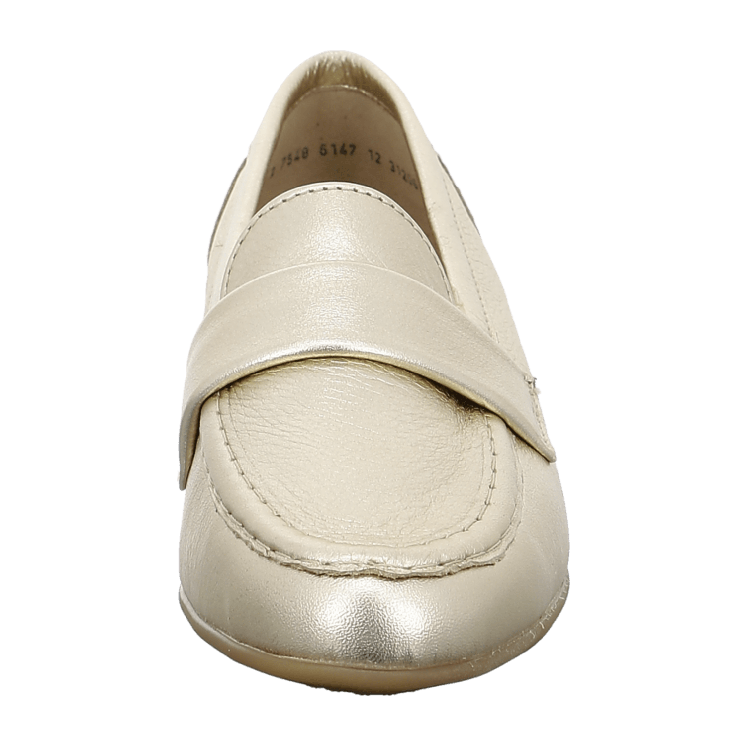 ARA Kent Slipper Loafers for Women in Beige Smooth Leather with Round Toe and Leather Lining
