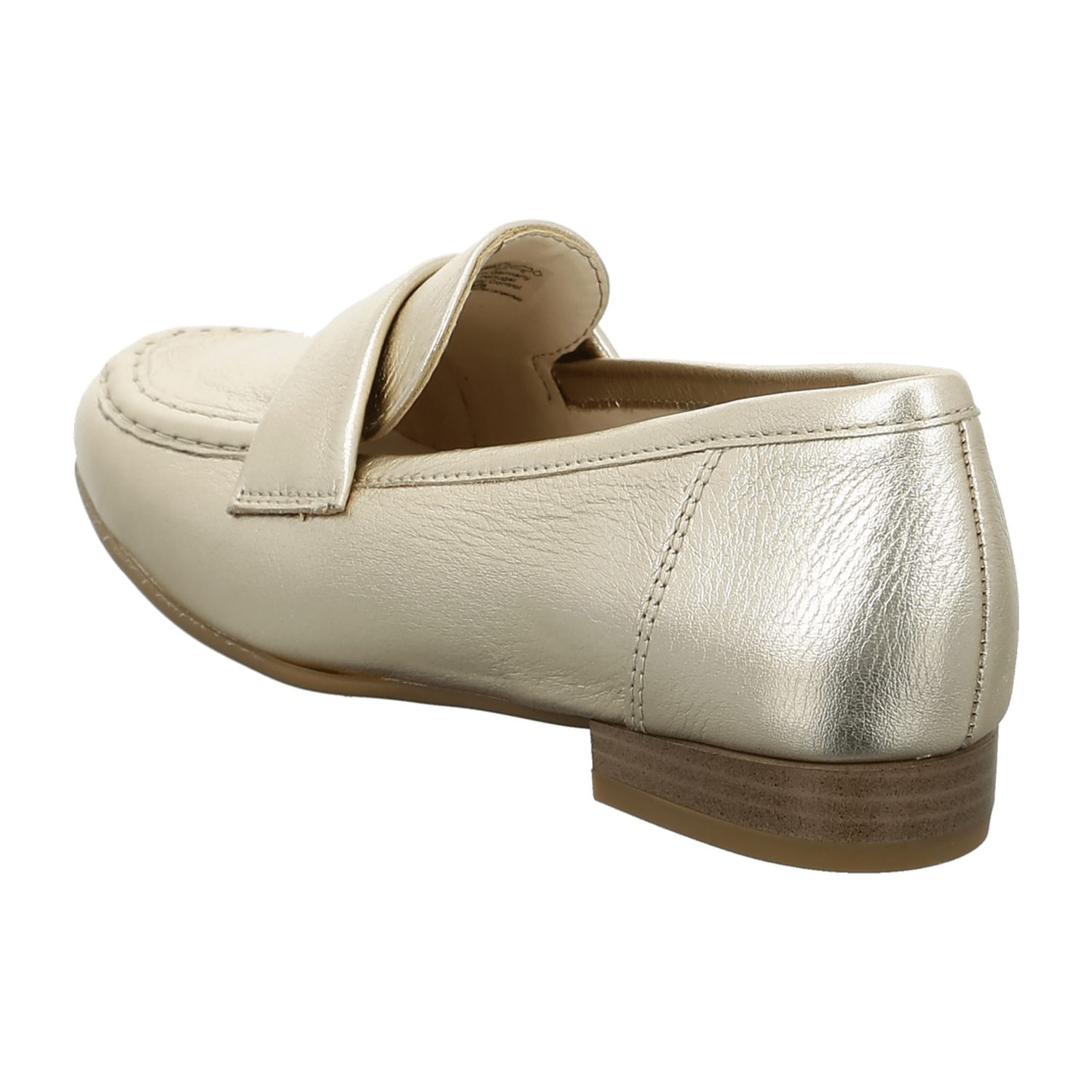 ARA Kent Slipper Loafers for Women in Beige Smooth Leather with Round Toe and Leather Lining