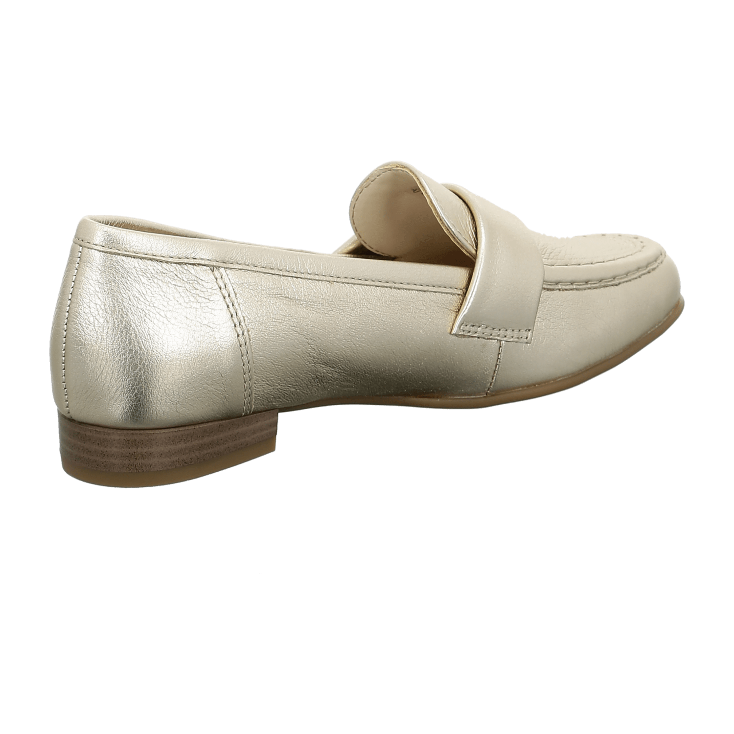 ARA Kent Slipper Loafers for Women in Beige Smooth Leather with Round Toe and Leather Lining