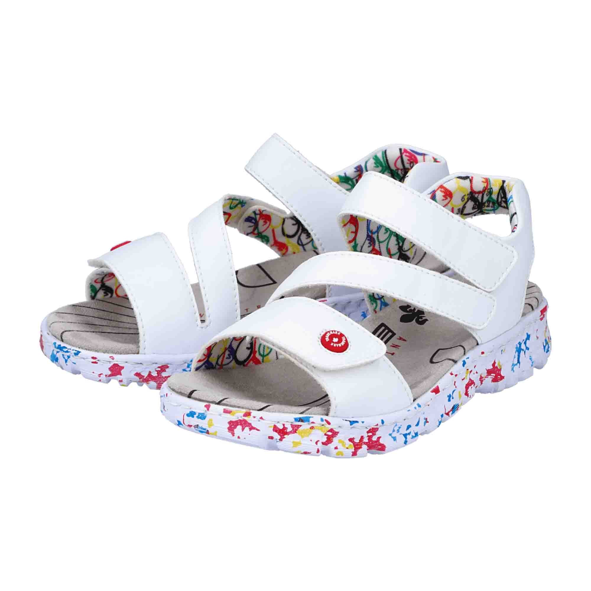 Rieker Women's White Sandals Comfortable Secure Fit Lightweight Flexible Sole