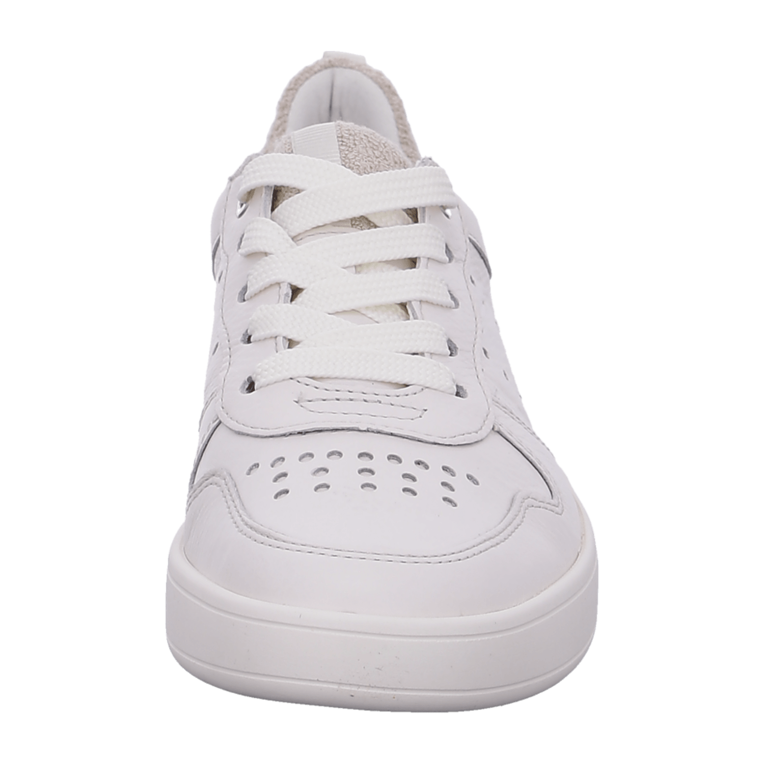 ARA TRAVELLER Women's Sneakers in Smooth Leather with Lace-Up Closure and Round Toe in White
