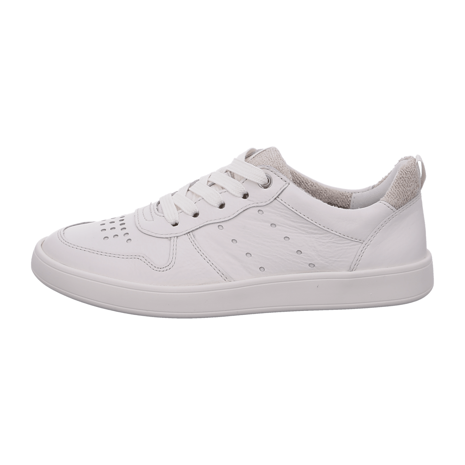ARA TRAVELLER Women's Sneakers in Smooth Leather with Lace-Up Closure and Round Toe in White