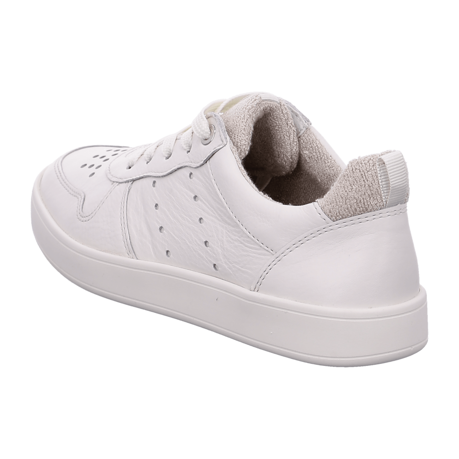 ARA TRAVELLER Women's Sneakers in Smooth Leather with Lace-Up Closure and Round Toe in White