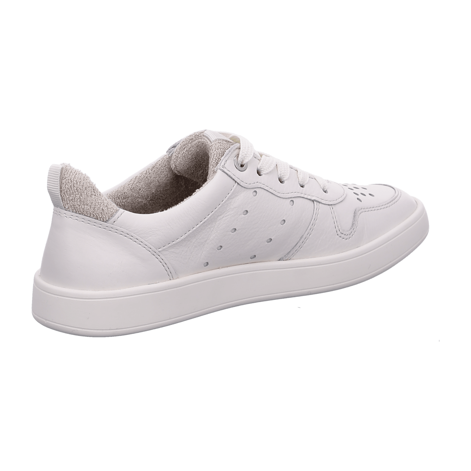 ARA TRAVELLER Women's Sneakers in Smooth Leather with Lace-Up Closure and Round Toe in White