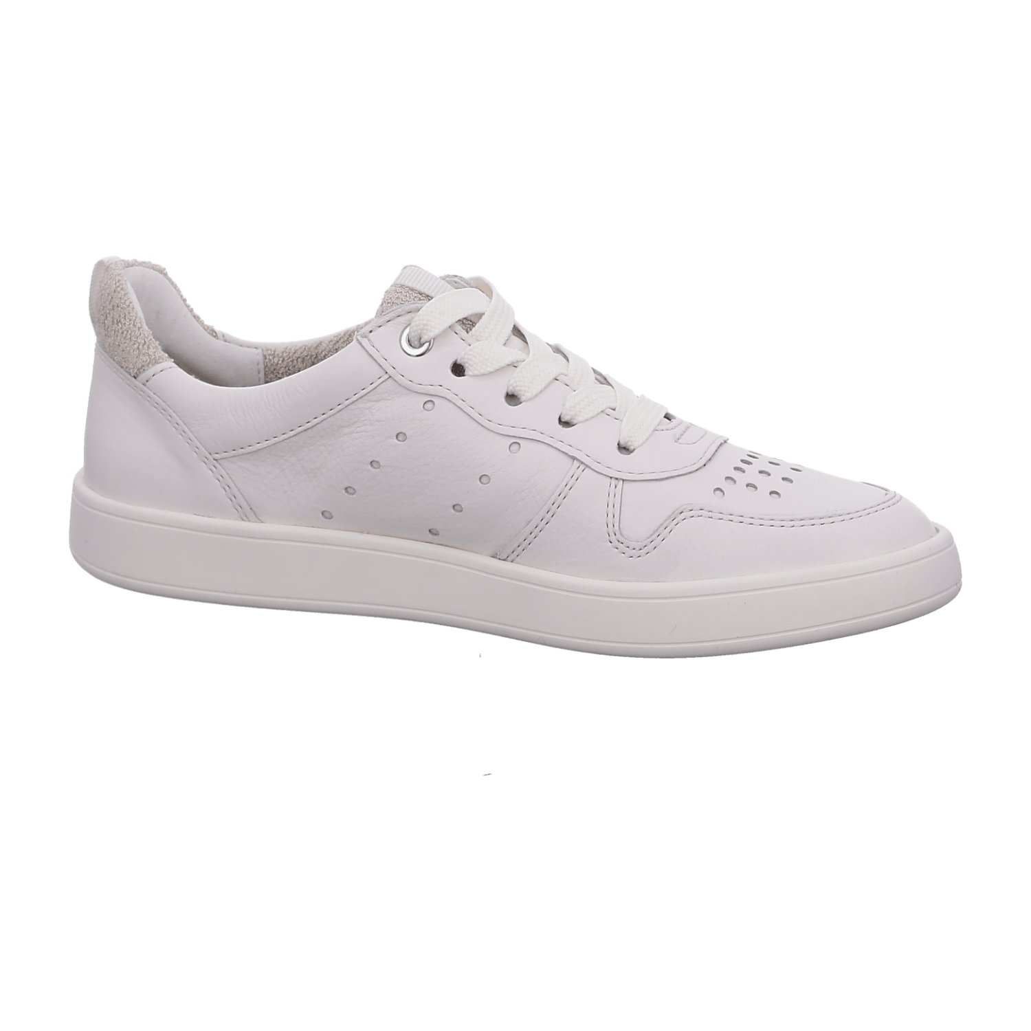 ARA TRAVELLER Women's Sneakers in Smooth Leather with Lace-Up Closure and Round Toe in White